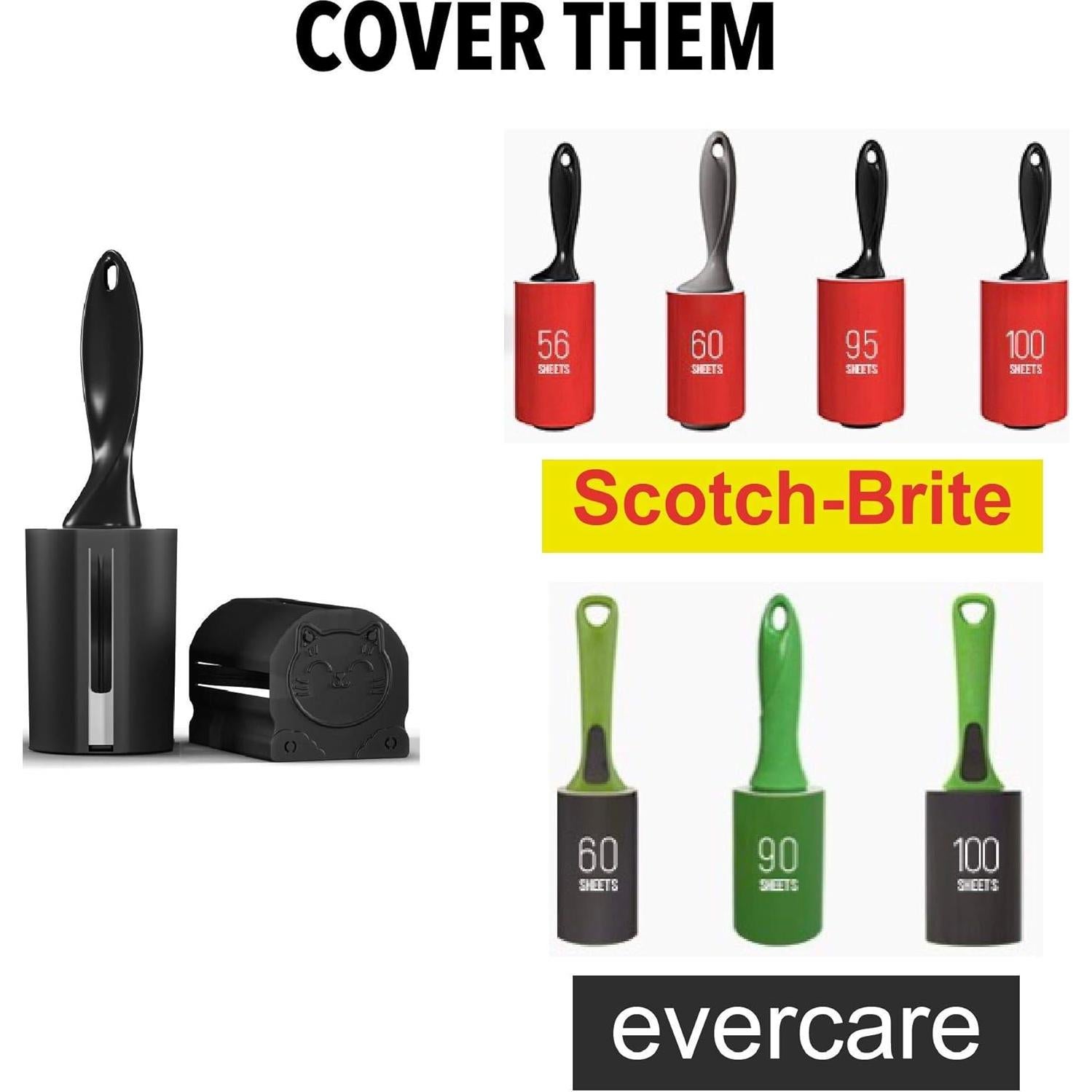 Cubierta de Rodillo de Pelusa Metkix Gato Negro 2.7"