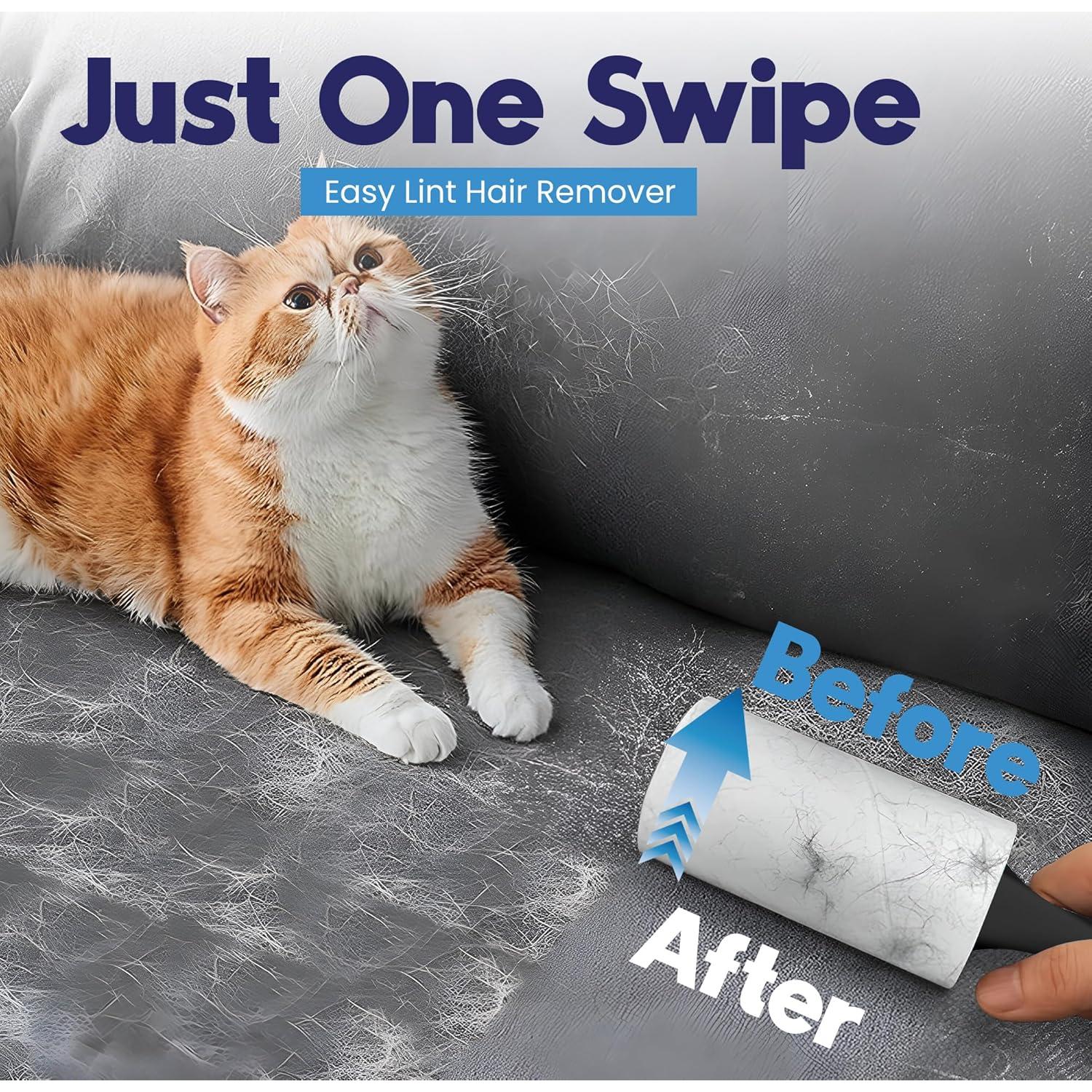 Rodillos Quitapelusas para Mascotas Caretta - 4 Rodillos 240 Hojas