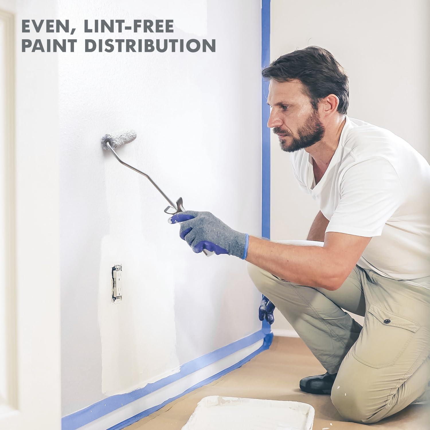 Paquete de 10 cubiertas de rodillo Remolika 10 cm microfibra