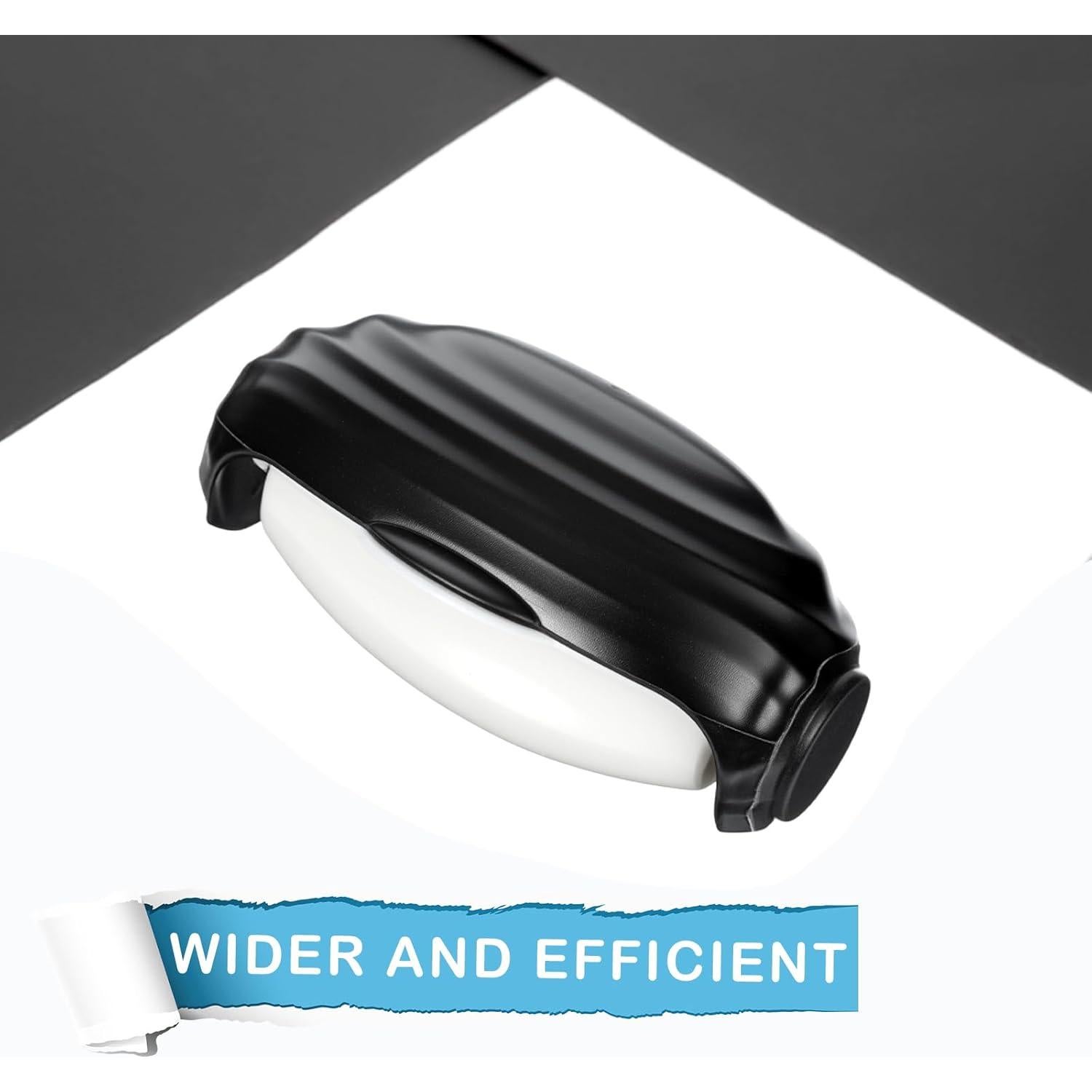 Rodillo de Pelusa Portátil Reutilizable Pingüino 10.2cm Negro