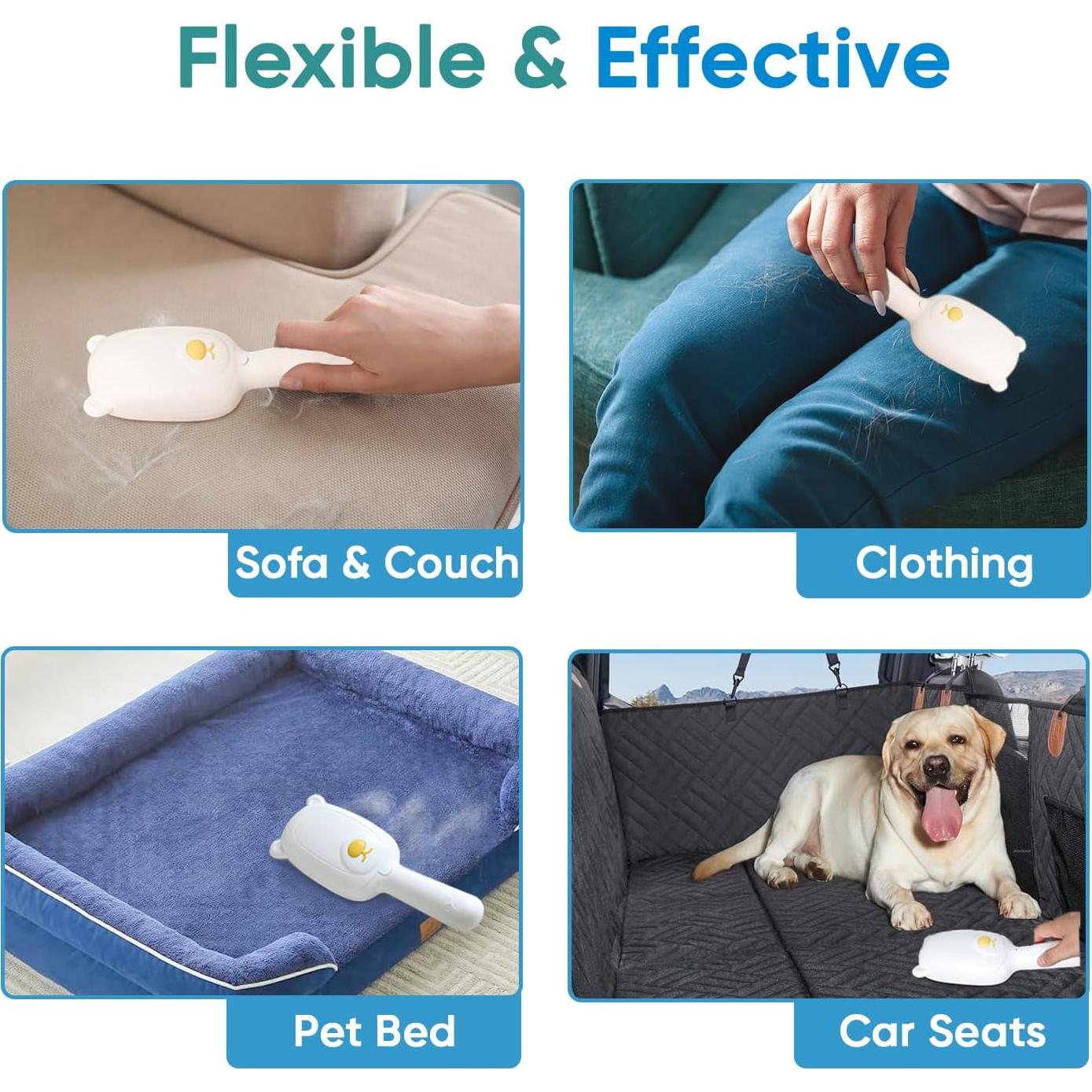 Rodillo Quitapelos Reutilizable 1TO3GO para Mascotas - Blanco