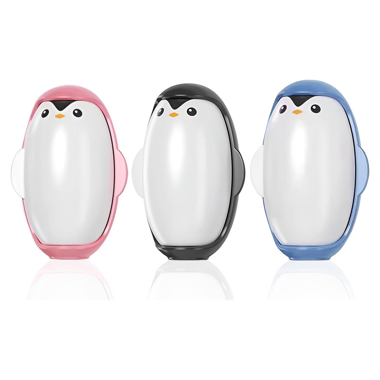 Paquete de 3 Rodillos de Pelusa Reutilizables Pingüino 10cm