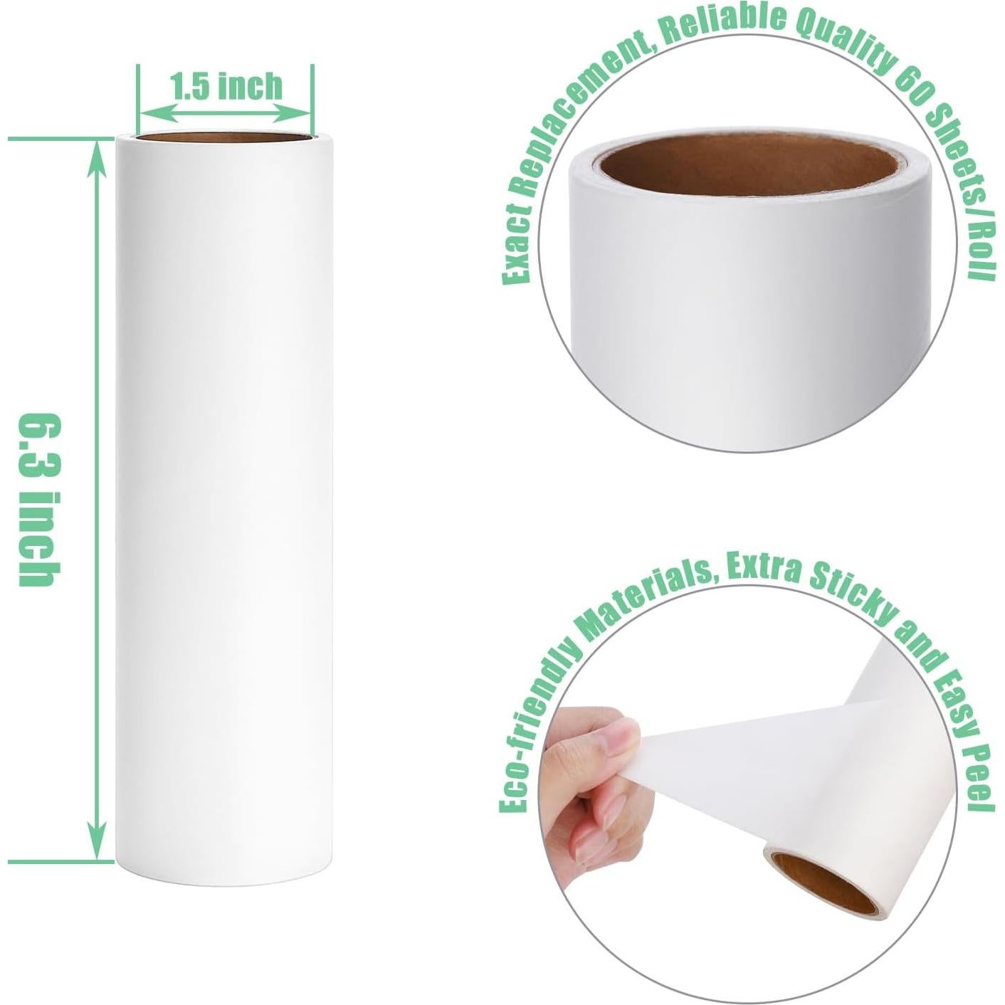 Recargas Rodillo Quitapelusas MINGRACE 6.3" 300 Hojas