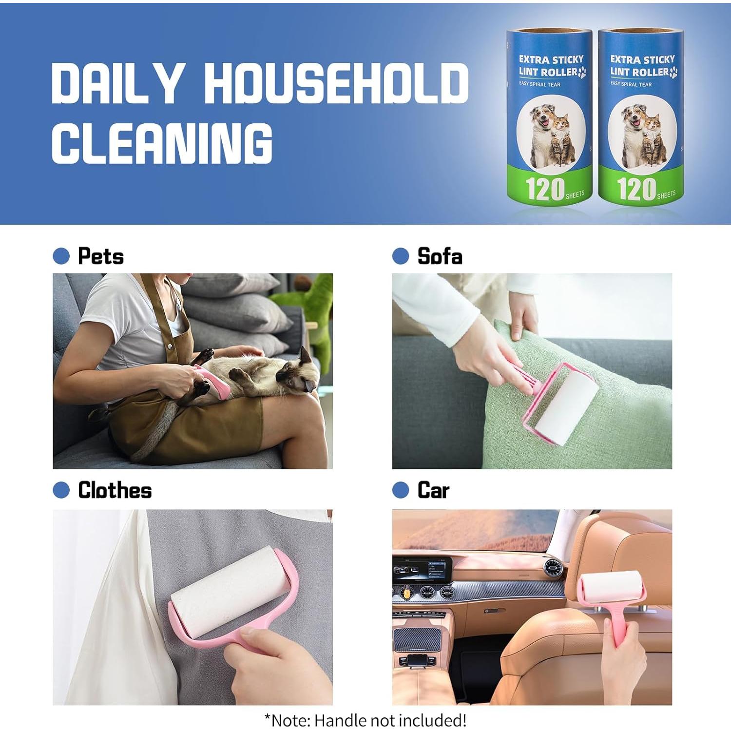 Recargas de Rodillo Adhesivo Bartuke 10 Paquete 1200 Hojas