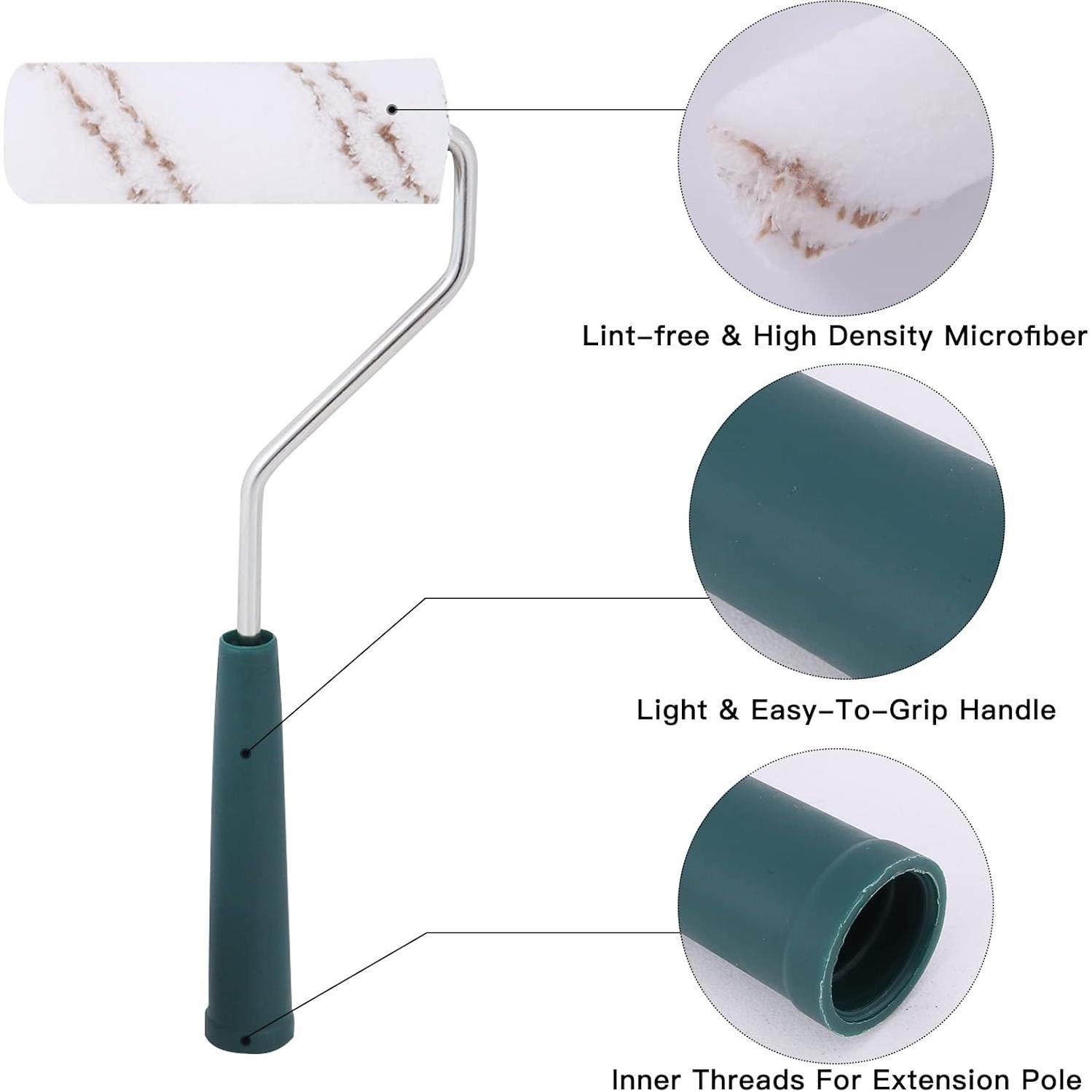 Fundas de Rodillo de Pintura Microfibra Mister Rui 4" - 20 Piezas