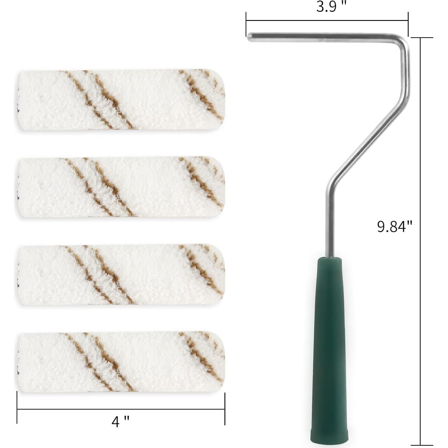 Fundas de Rodillo de Pintura Microfibra Mister Rui 4" - 20 Piezas