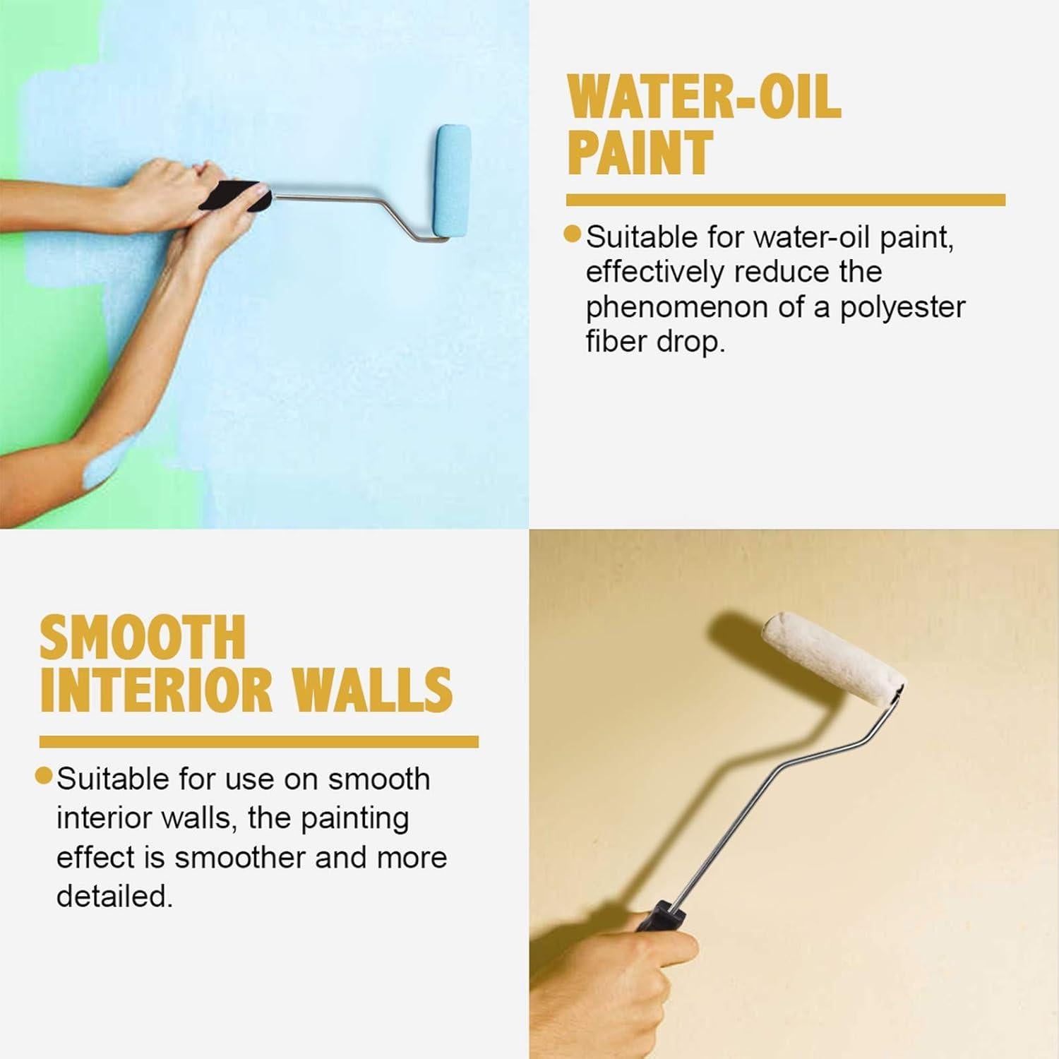 Kit de Rodillos de Pintura 11 Piezas PILOT FISH 4" Amarillo