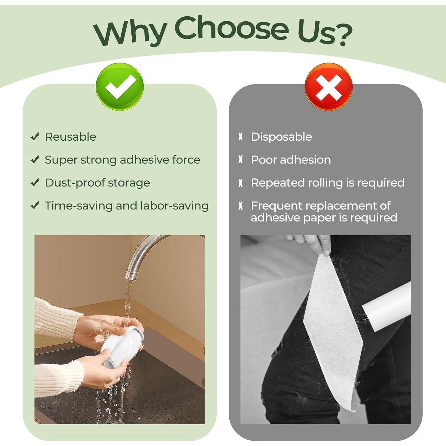 Rodillo Quitapelusas Lavable ZESTEFY para Pelo de Mascota