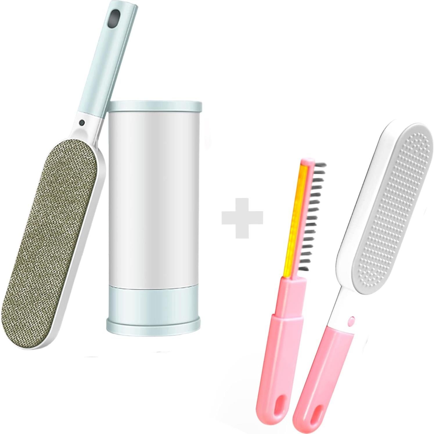 Cepillo Removedor de Pelo de Mascotas JoyArrive Azul 2PCS