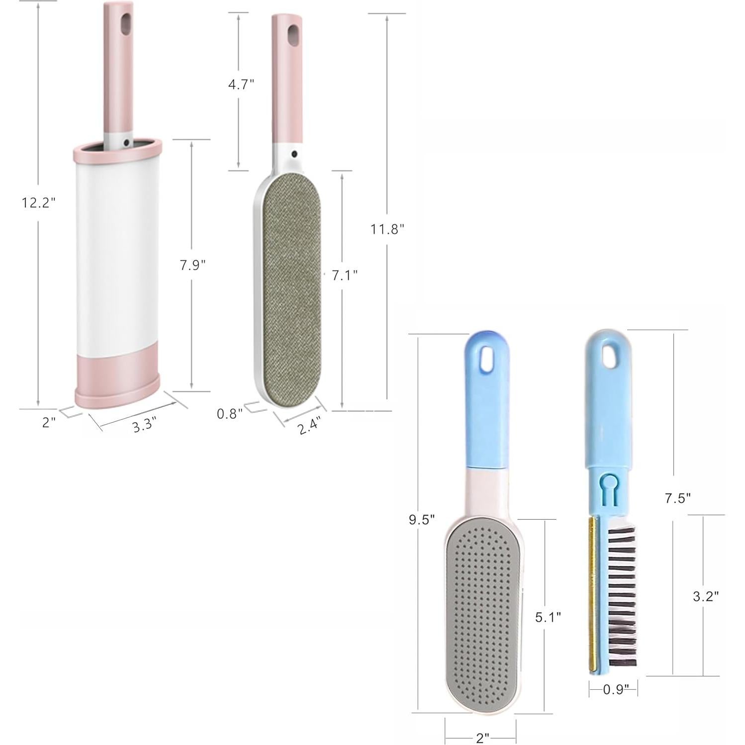 Cepillo Removedor de Pelo de Mascotas JoyArrive Azul 2PCS