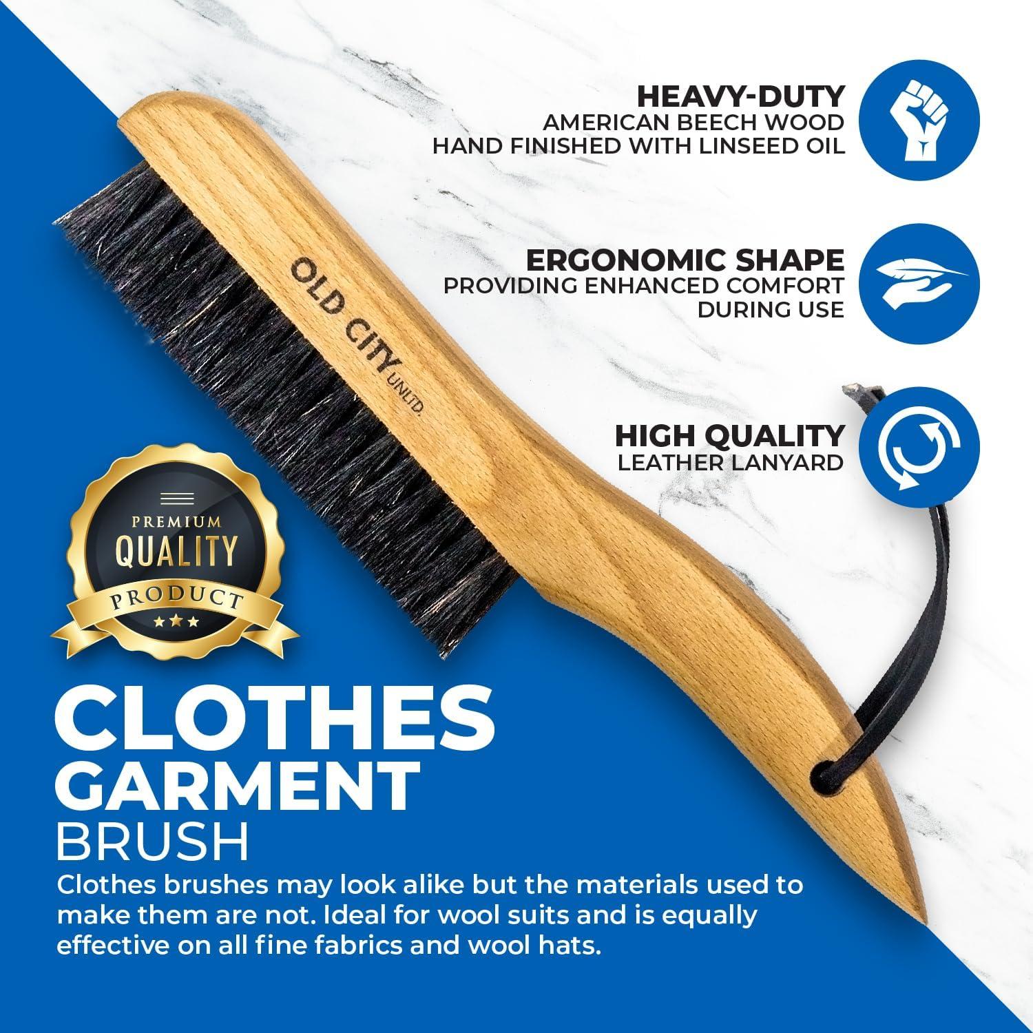 Cepillo de Ropa de Cerda de Jabalí Old City Unltd. 25.4cm