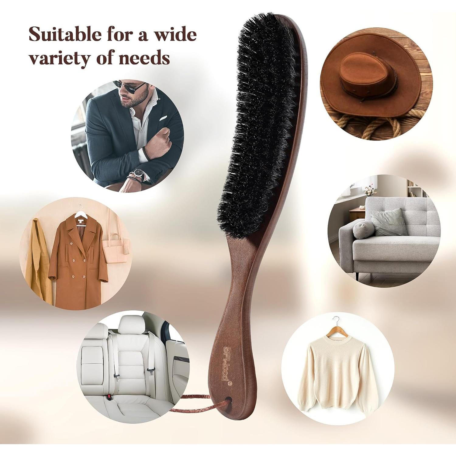 Cepillo de Ropa BFWood - Cerda de Jabalí y Madera de Nogal