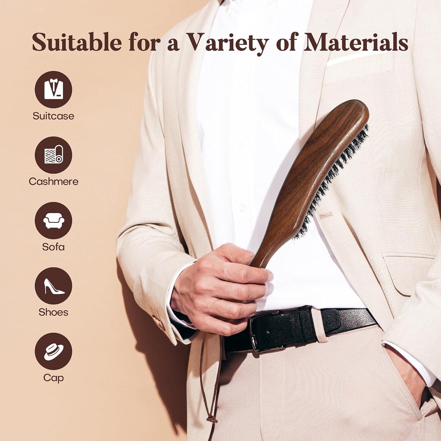 Cepillo de Ropa BFWood - Cerda de Jabalí y Madera de Nogal