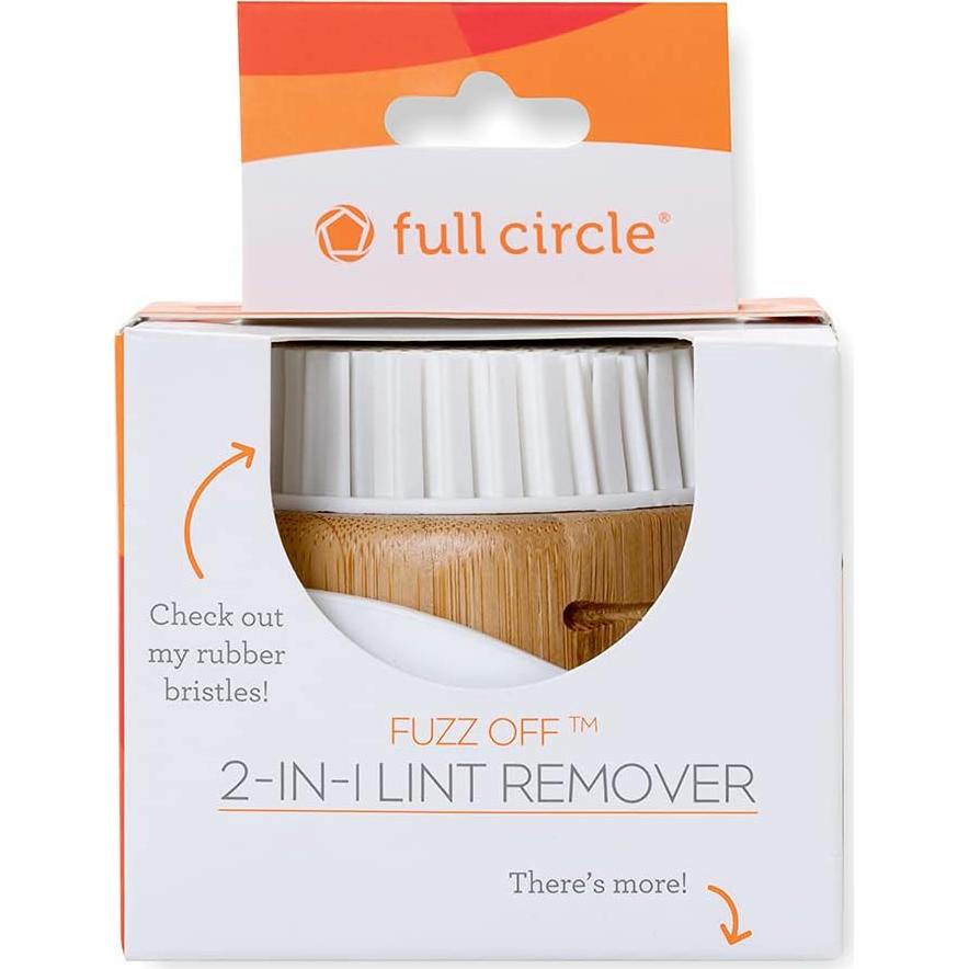 Cepillo Quitapelusas Manual Full Circle de Bambú y Silicona