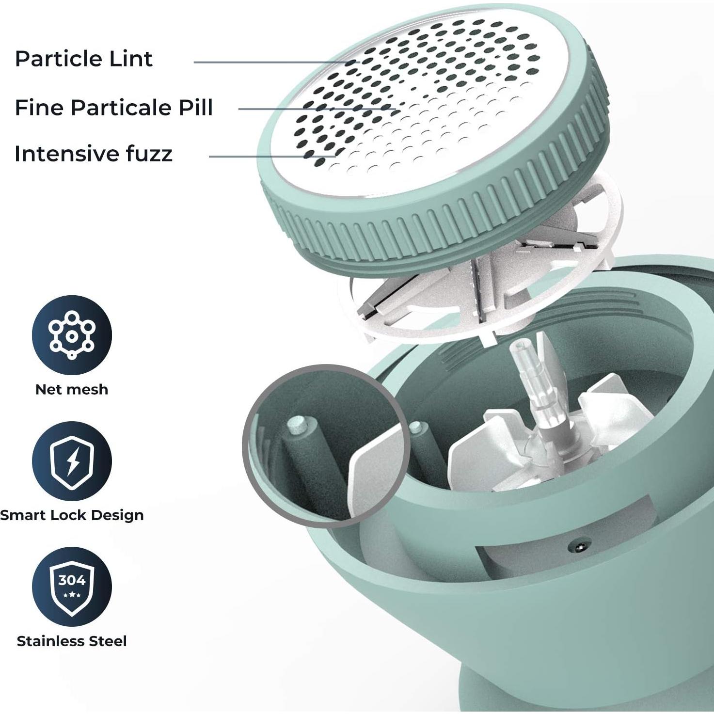 Rasuradora de Tela Sothing Recargable Verde 6 Cuchillas