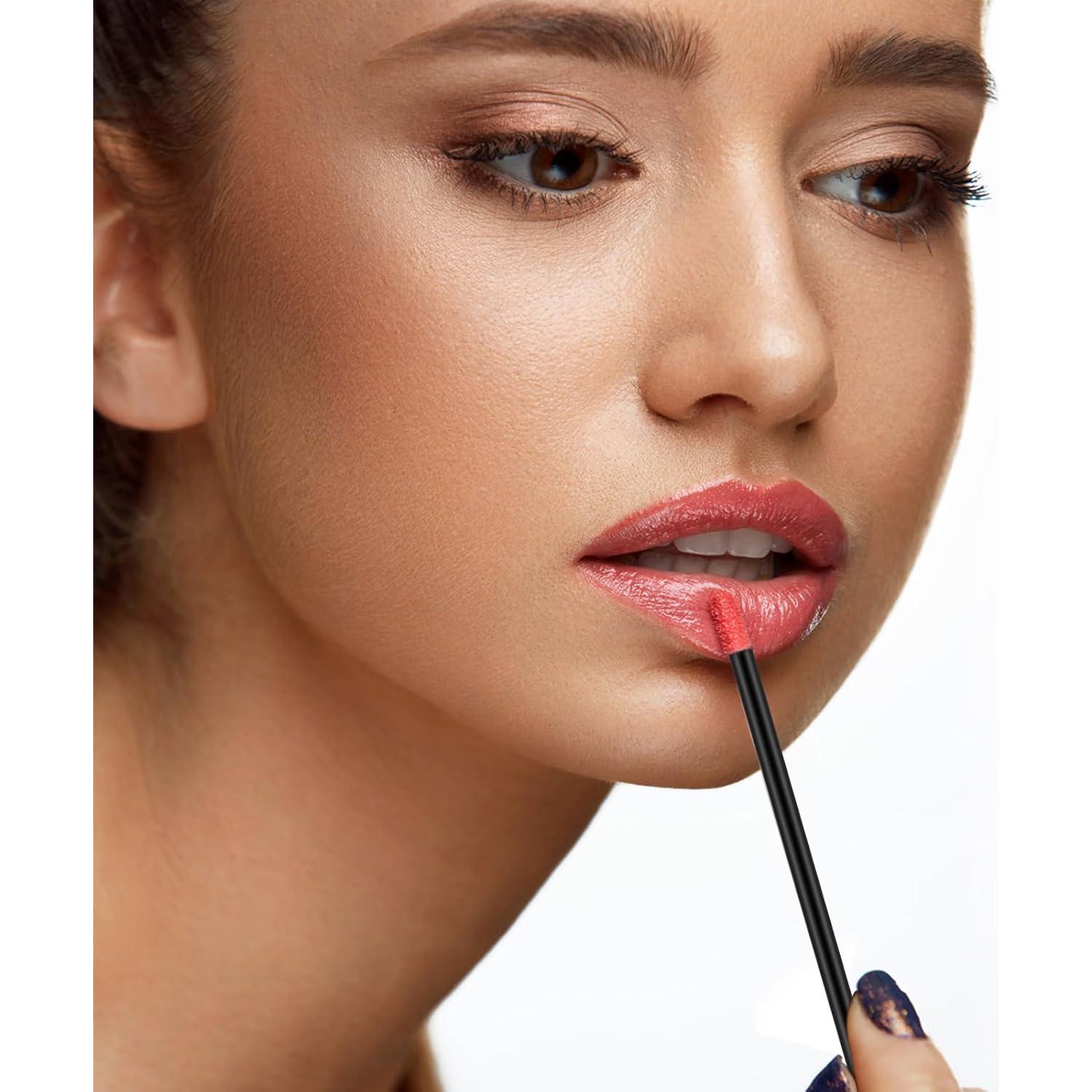 240 Varitas Desechables para Labios GEMSANVA - Aplicador Negro