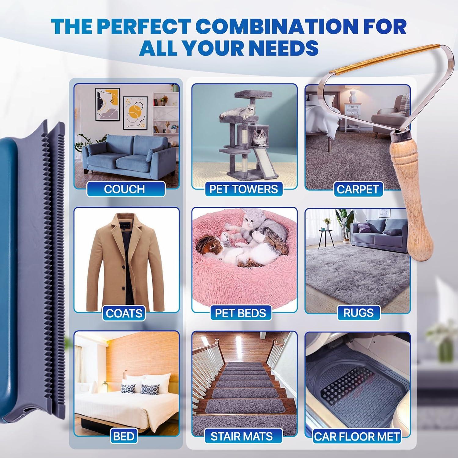 Removedor de Pelo de Mascota YOFOCOO - Paquete de 3 Piezas