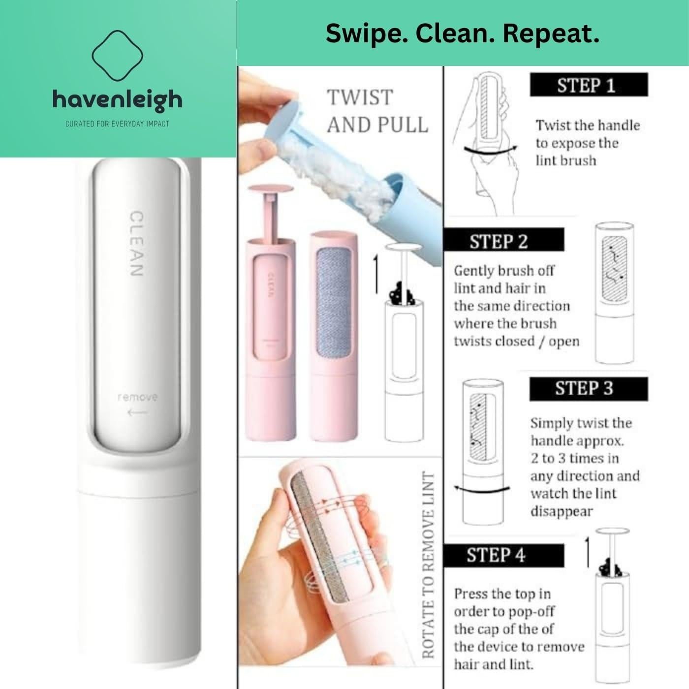 Cepillo Quitapelos Reutilizable Havenleigh - Merengue de Fresa