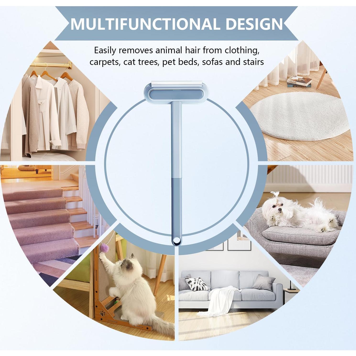 Removedor de Pelo de Mascotas 4 en 1 Reutilizable 43 cm