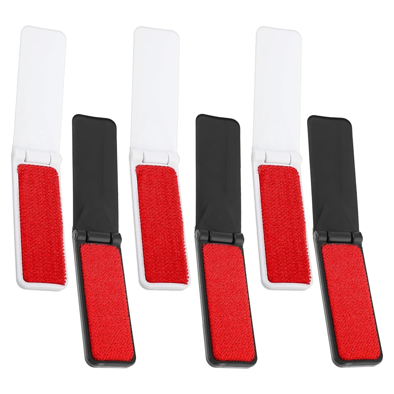 6 Cepillos de Pelusa Plegables Classicseali - Negro y Blanco