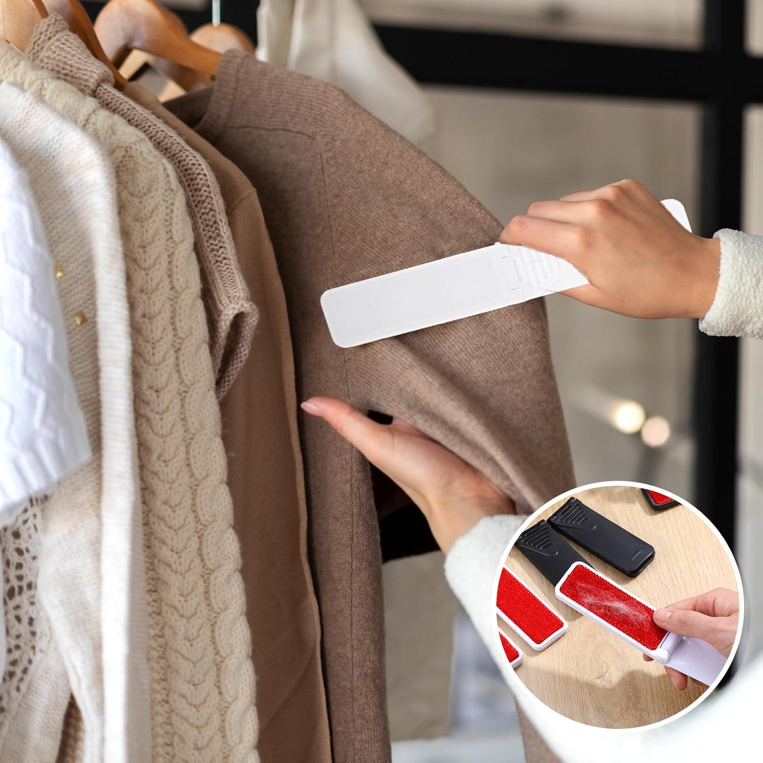 6 Cepillos de Pelusa Plegables Classicseali - Negro y Blanco