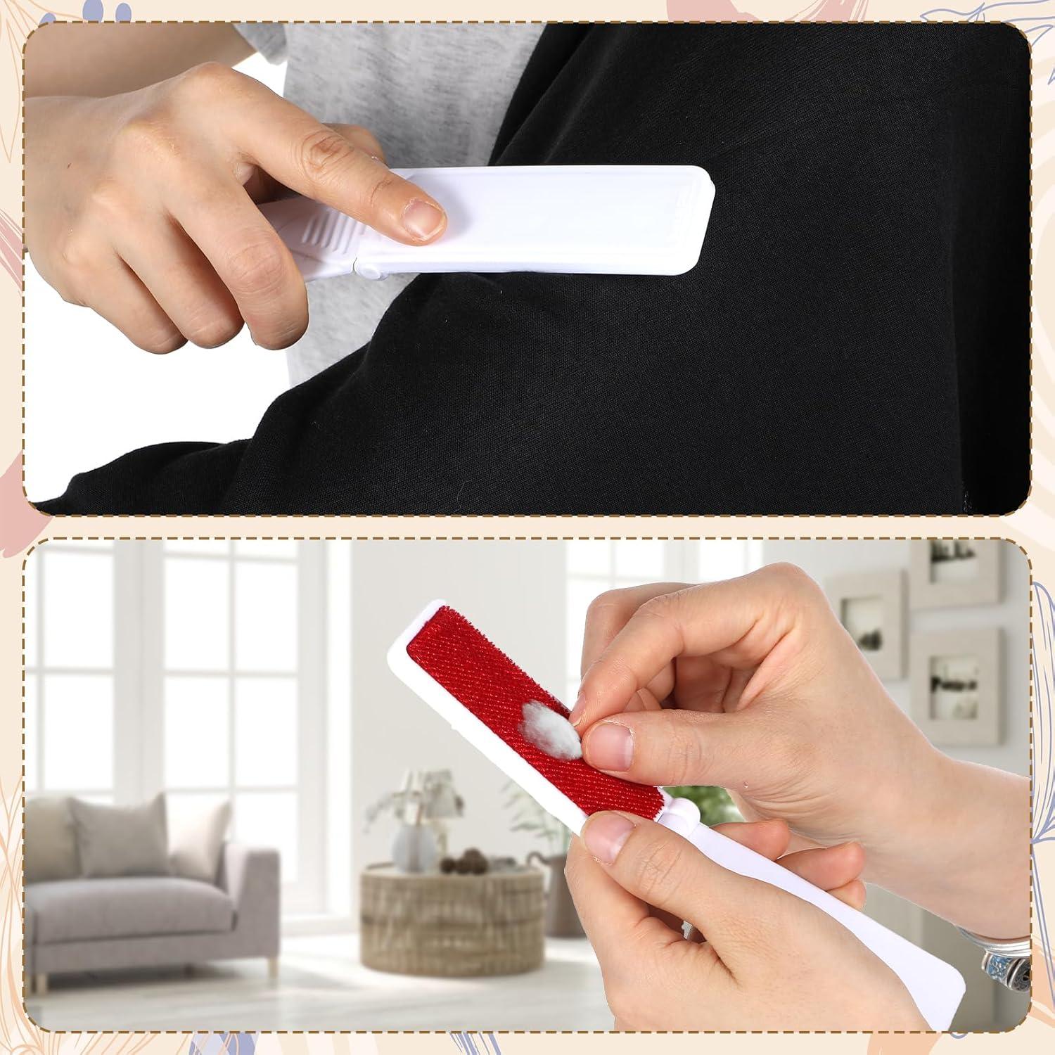 6 Cepillos de Pelusa Plegables Classicseali - Negro y Blanco