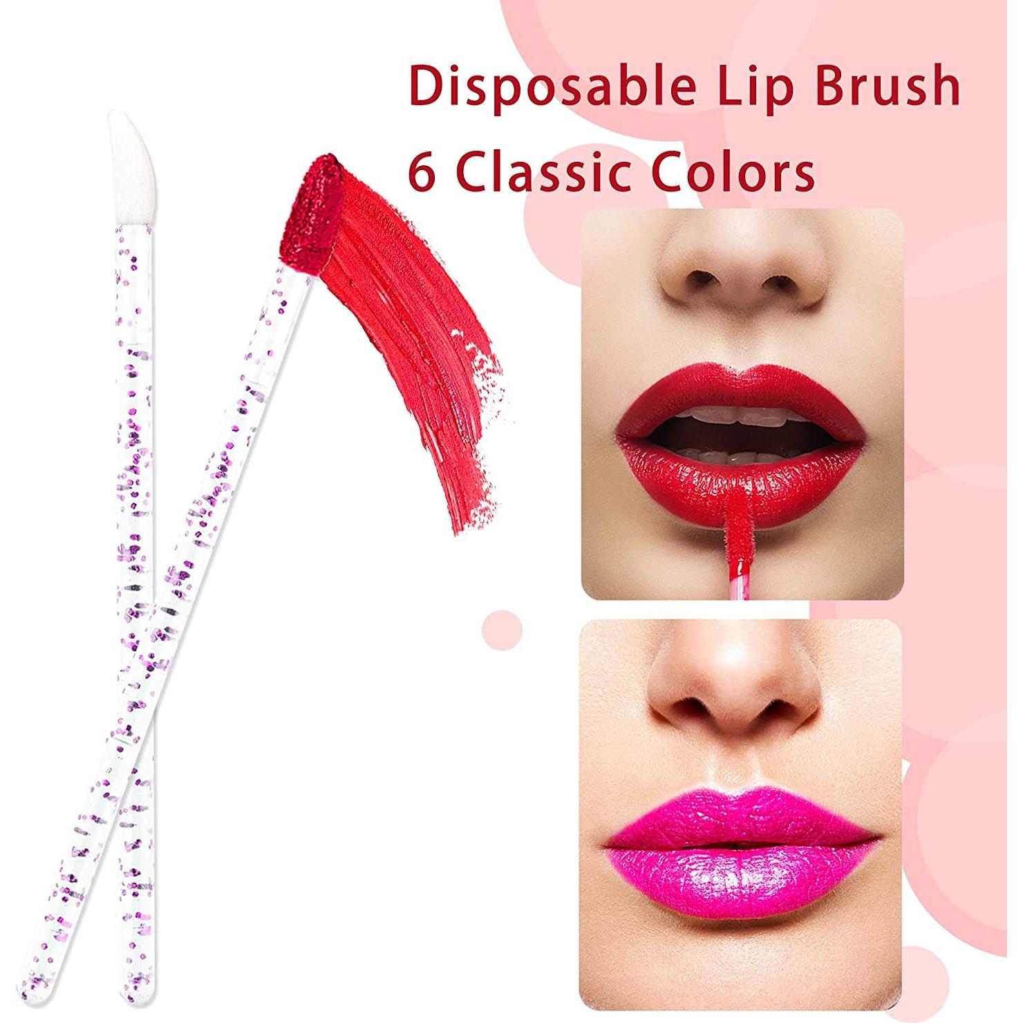 300 Pinceles de Labios Desechables Mooerca - 6 Colores