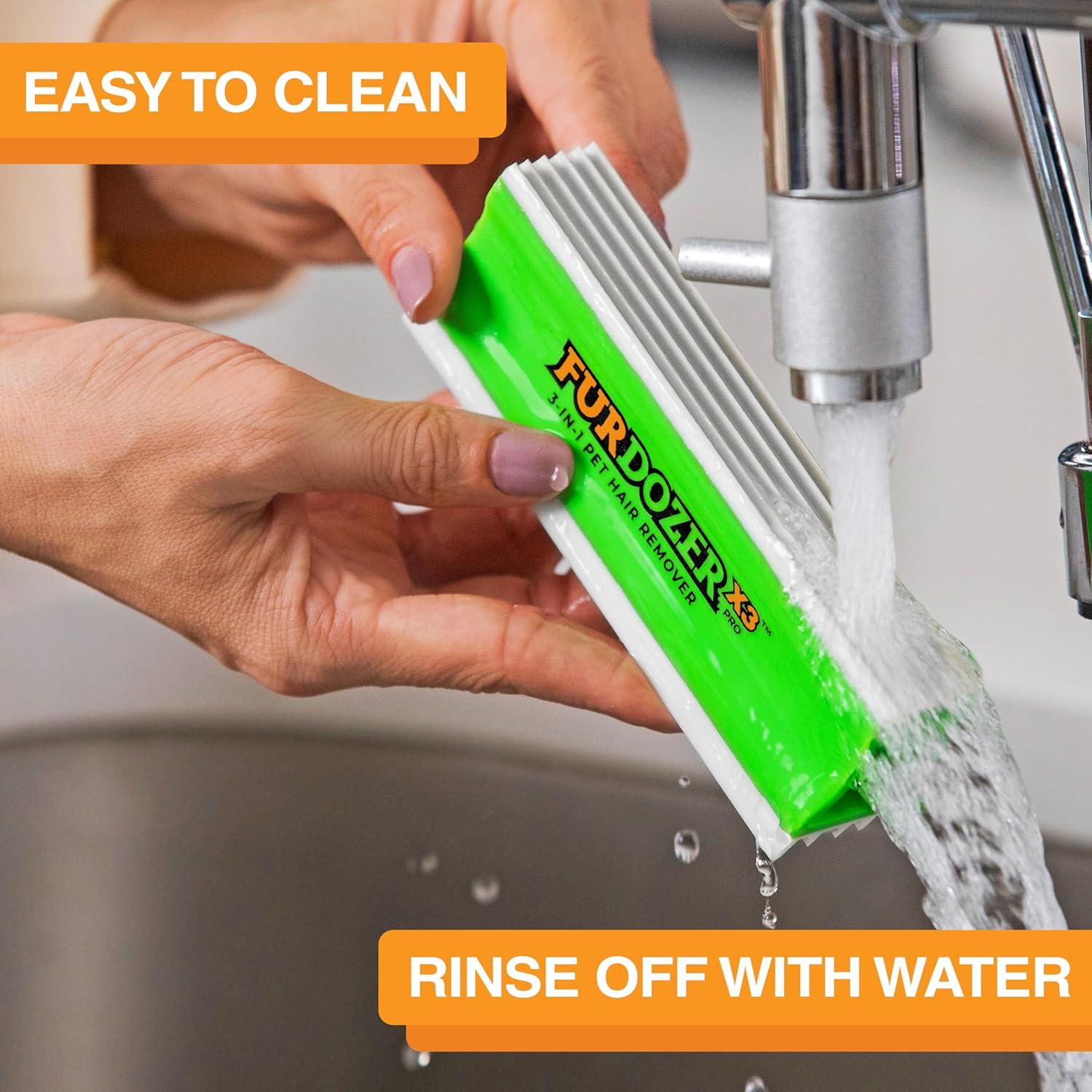 FurDozer X3 PRO Removedor de Pelo de Mascotas Verde 2 Paquete