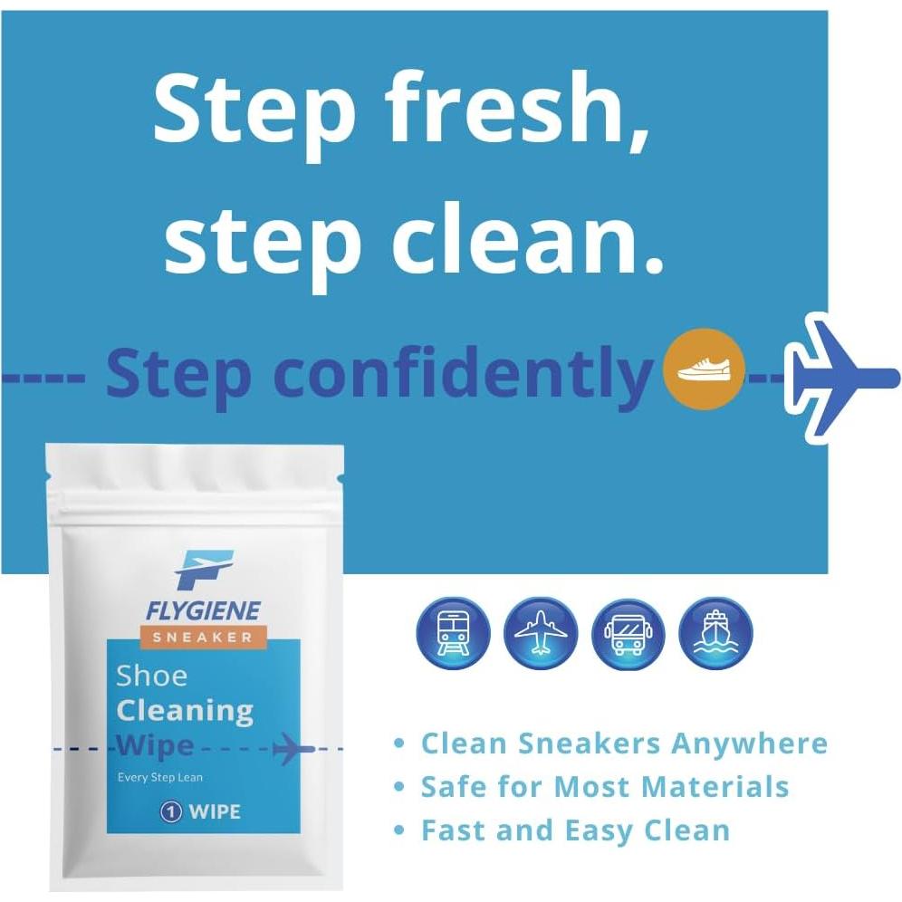 Toallitas de Limpieza de Zapatos FLYGIENE - Paquete de 10
