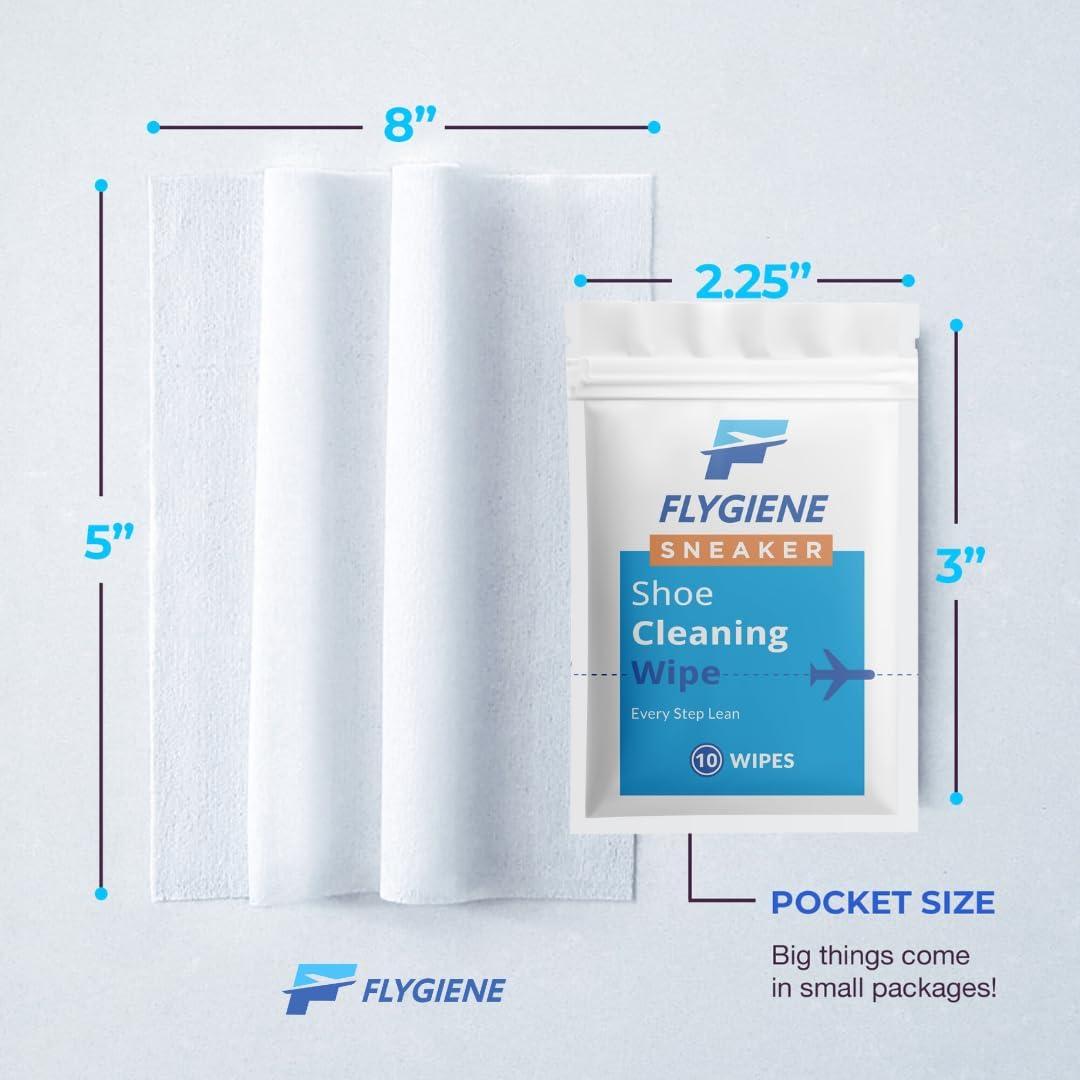 Toallitas de Limpieza de Zapatos FLYGIENE - Paquete de 10