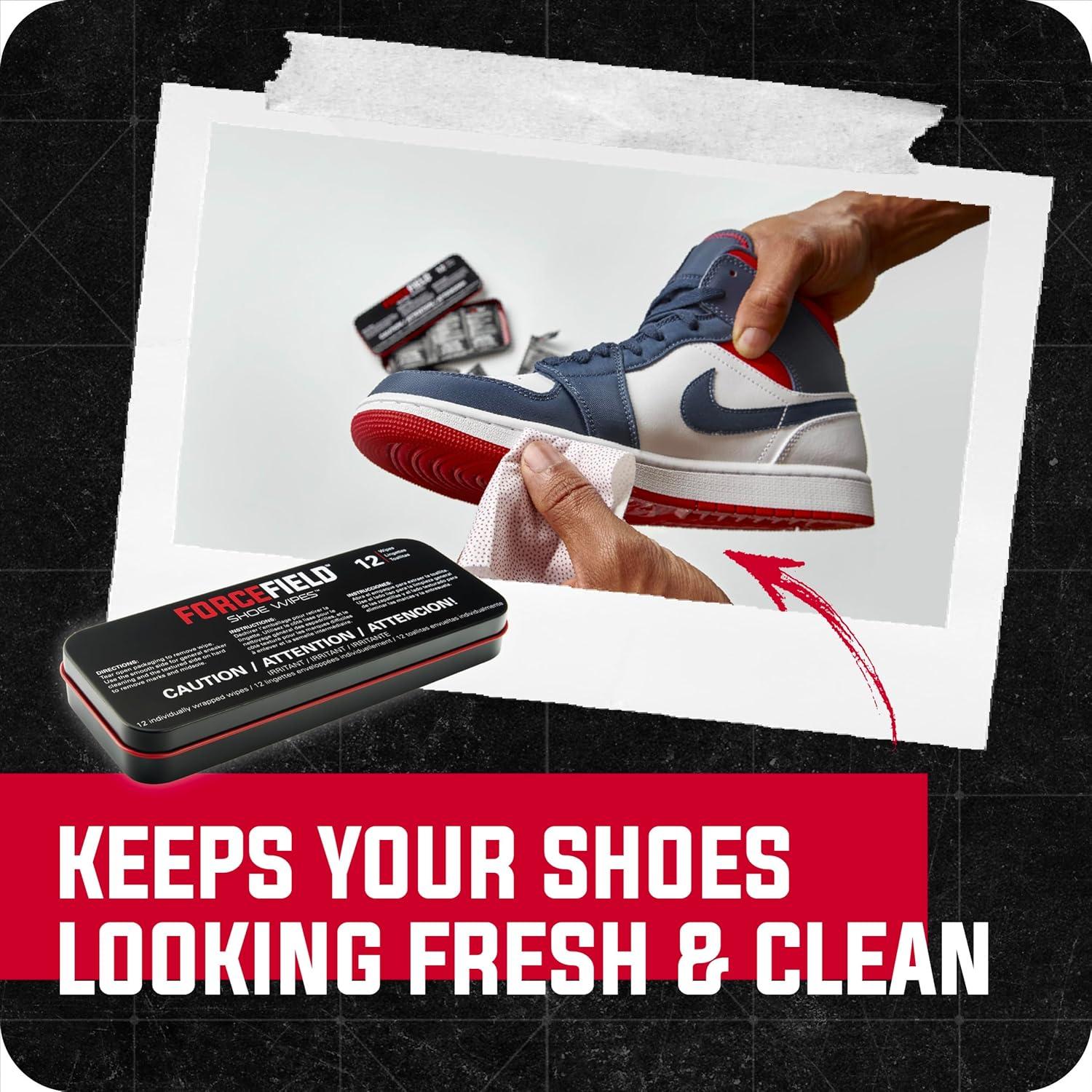 Toallitas de limpieza Forcefield - 12 unidades para zapatos