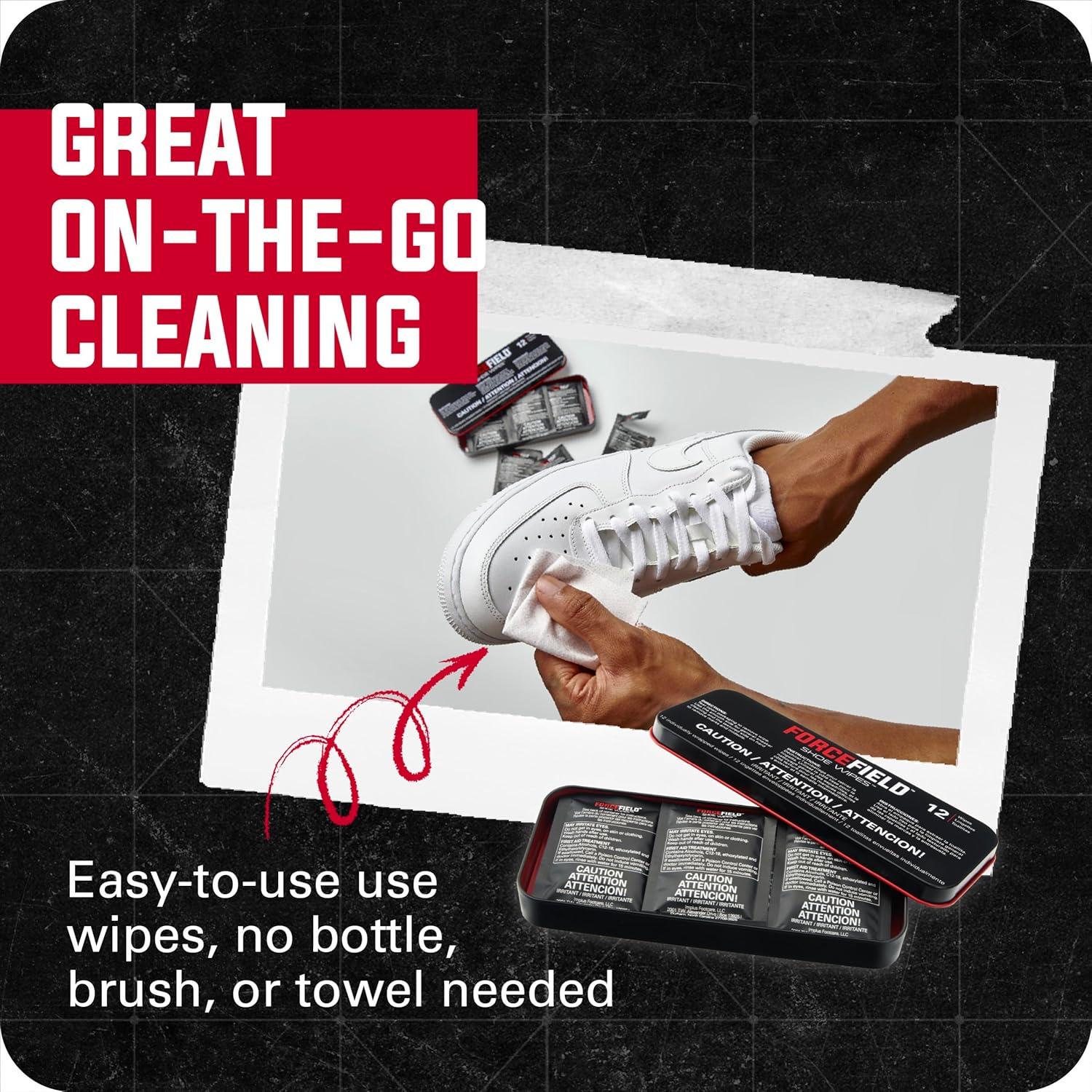 Toallitas de limpieza Forcefield - 12 unidades para zapatos