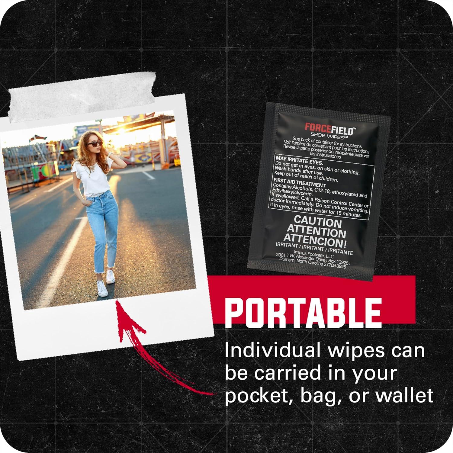 Toallitas de limpieza Forcefield - 12 unidades para zapatos