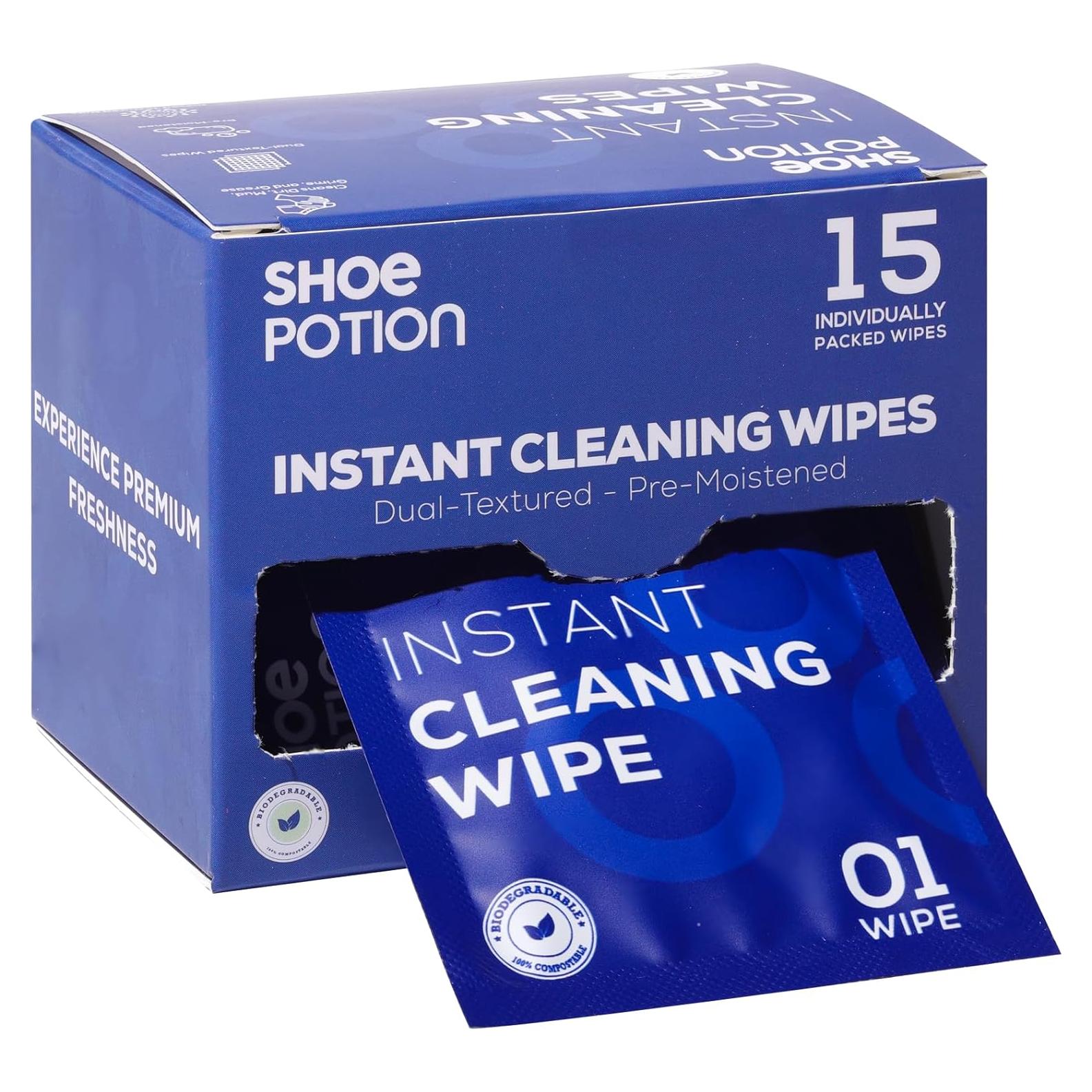 Toallitas Limpiadoras de Zapatos Prehumedecidas - 15 Unidades