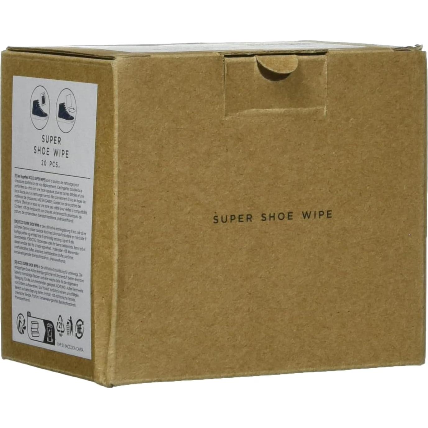 Toallitas de Limpieza ECCO Super Shoe Wipe Box 20 Pzas