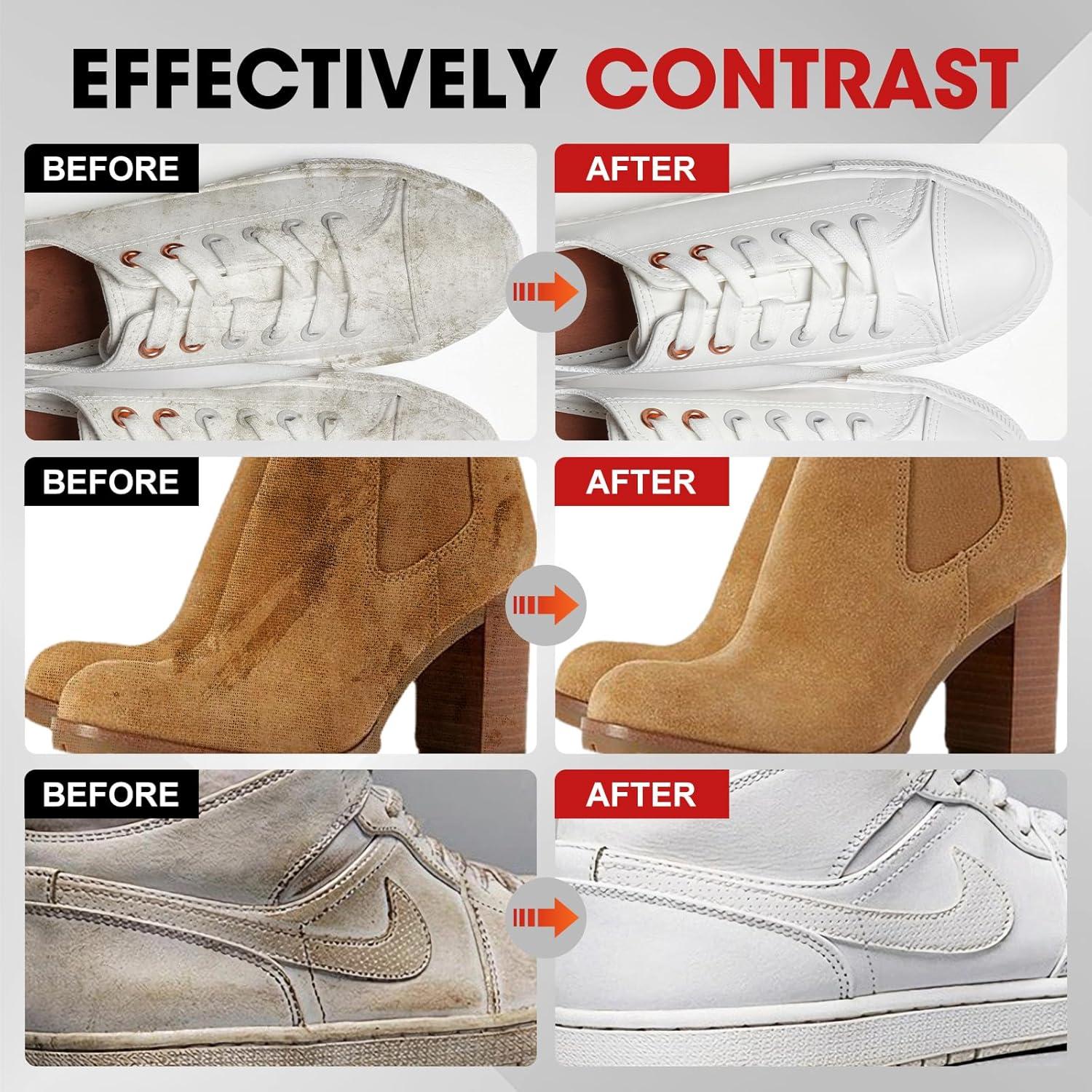 Kit de limpieza de zapatos 7 en 1 con espuma 144 g y cepillos