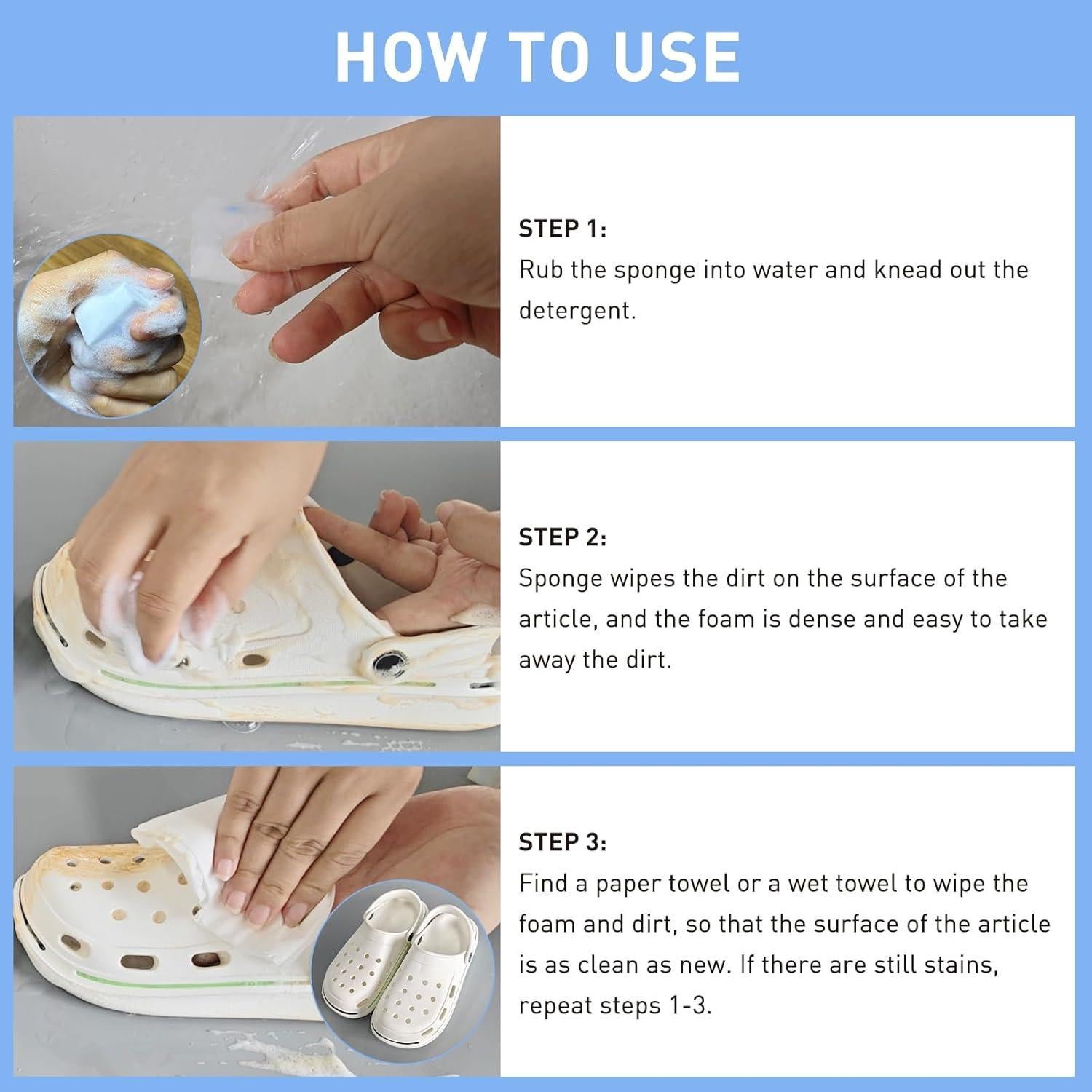 Limpiador Instantáneo de Zapatos Gownsella - 20 Piezas, 3cm