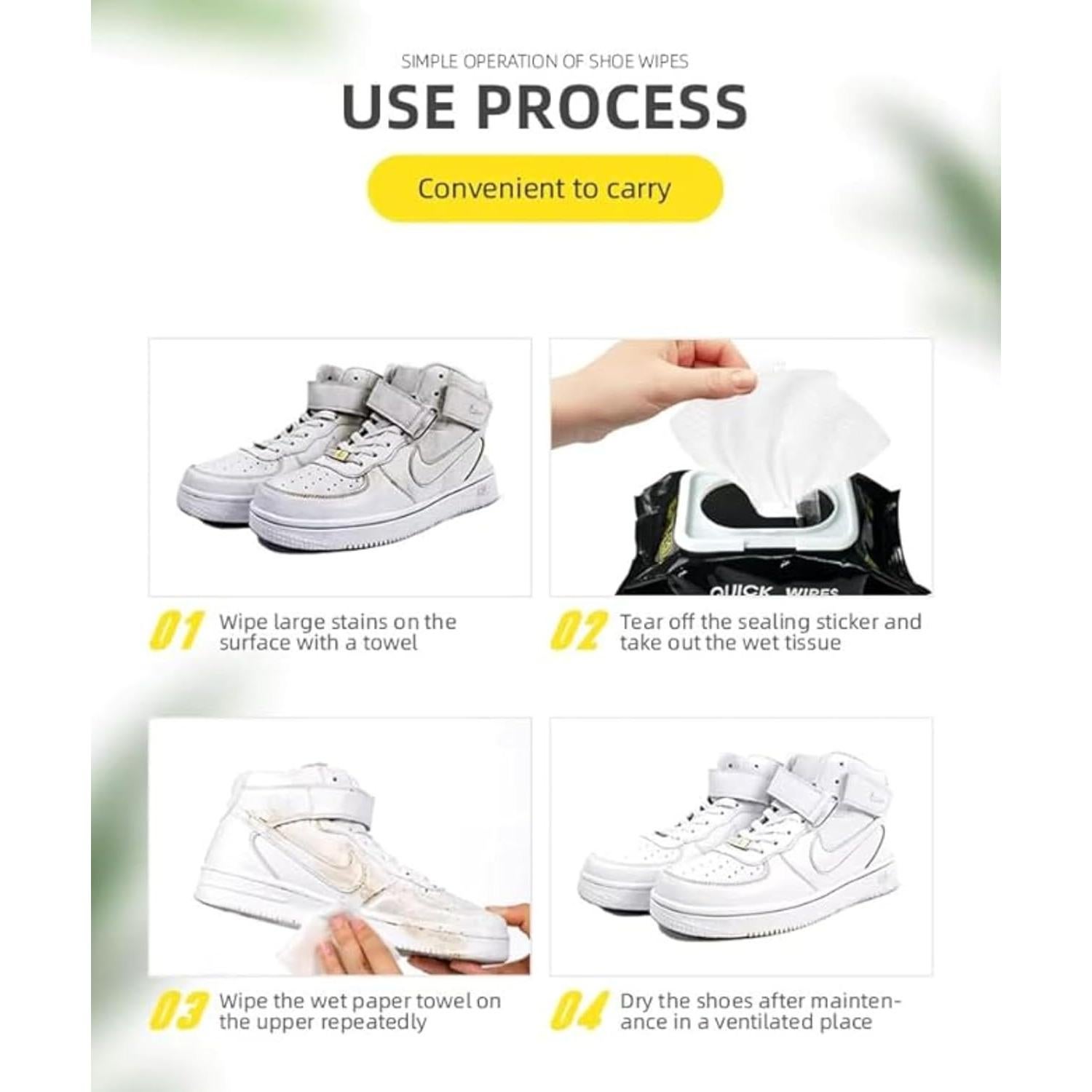 Toallitas para Zapatos Love of Dream - 60 Toallitas Desechables