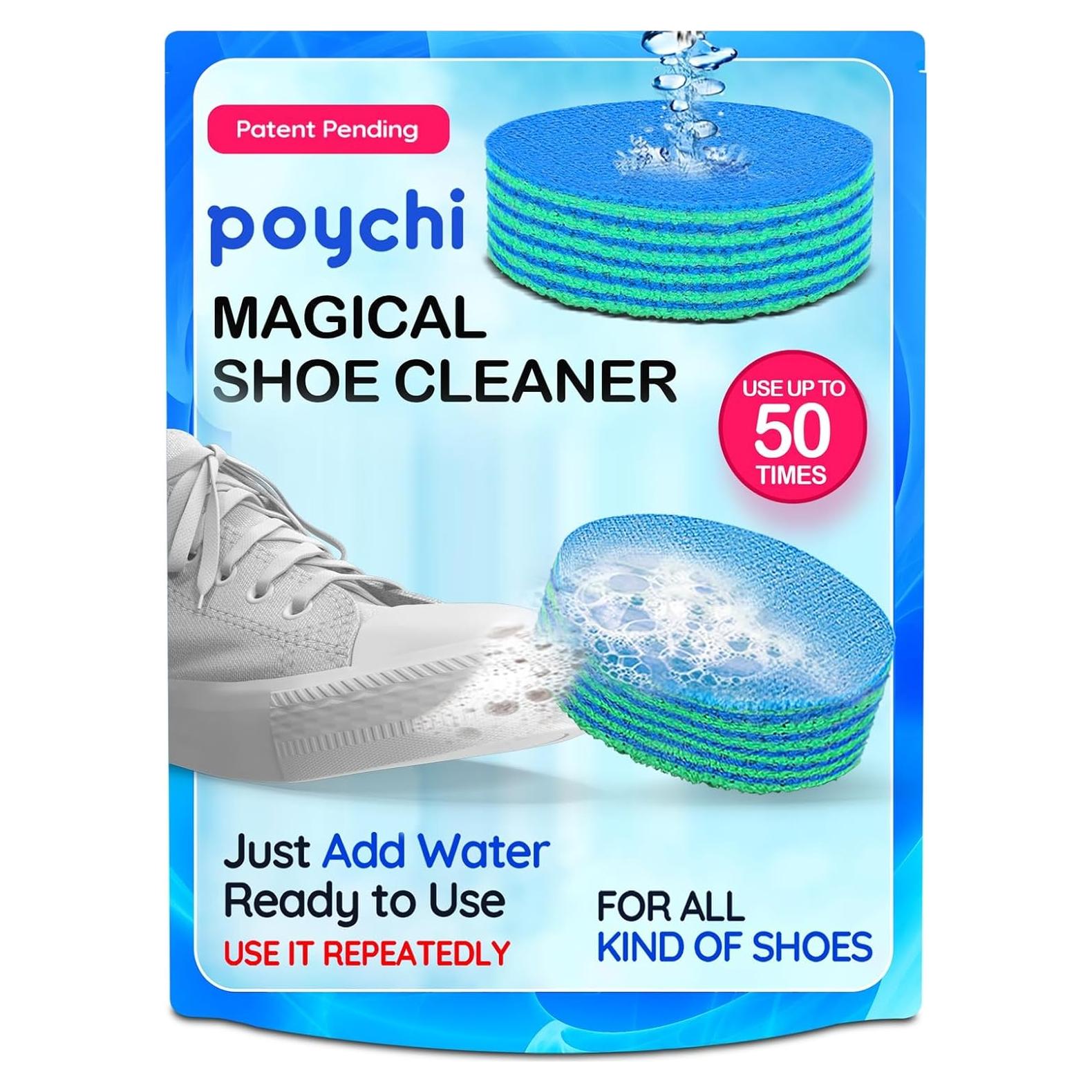 Kit de Limpieza de Zapatos Poychi - Cepillo y Esponja Ecológica