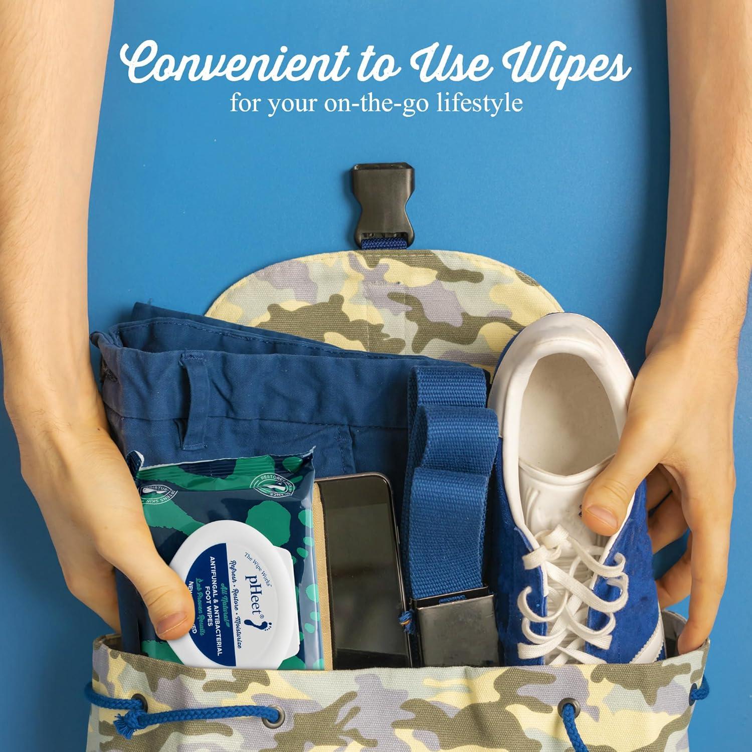 Toallitas para Pies pHeet Antifúngicas y Antibacterianas 72ct