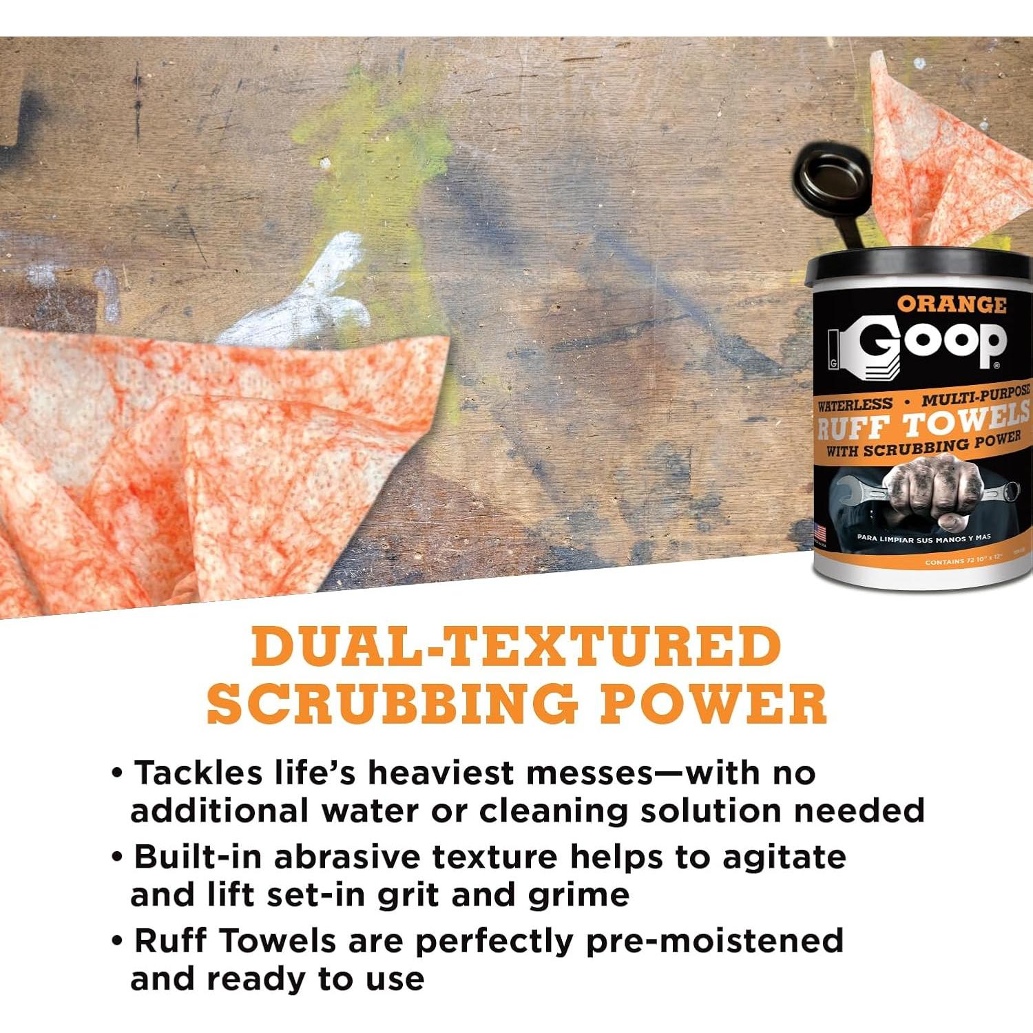 Toallas de Limpieza Rudas Orange Goop 72 Unidades 25.4x30.5cm