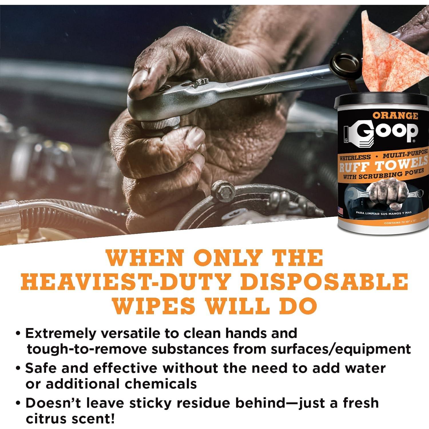 Toallas de Limpieza Rudas Orange Goop 72 Unidades 25.4x30.5cm