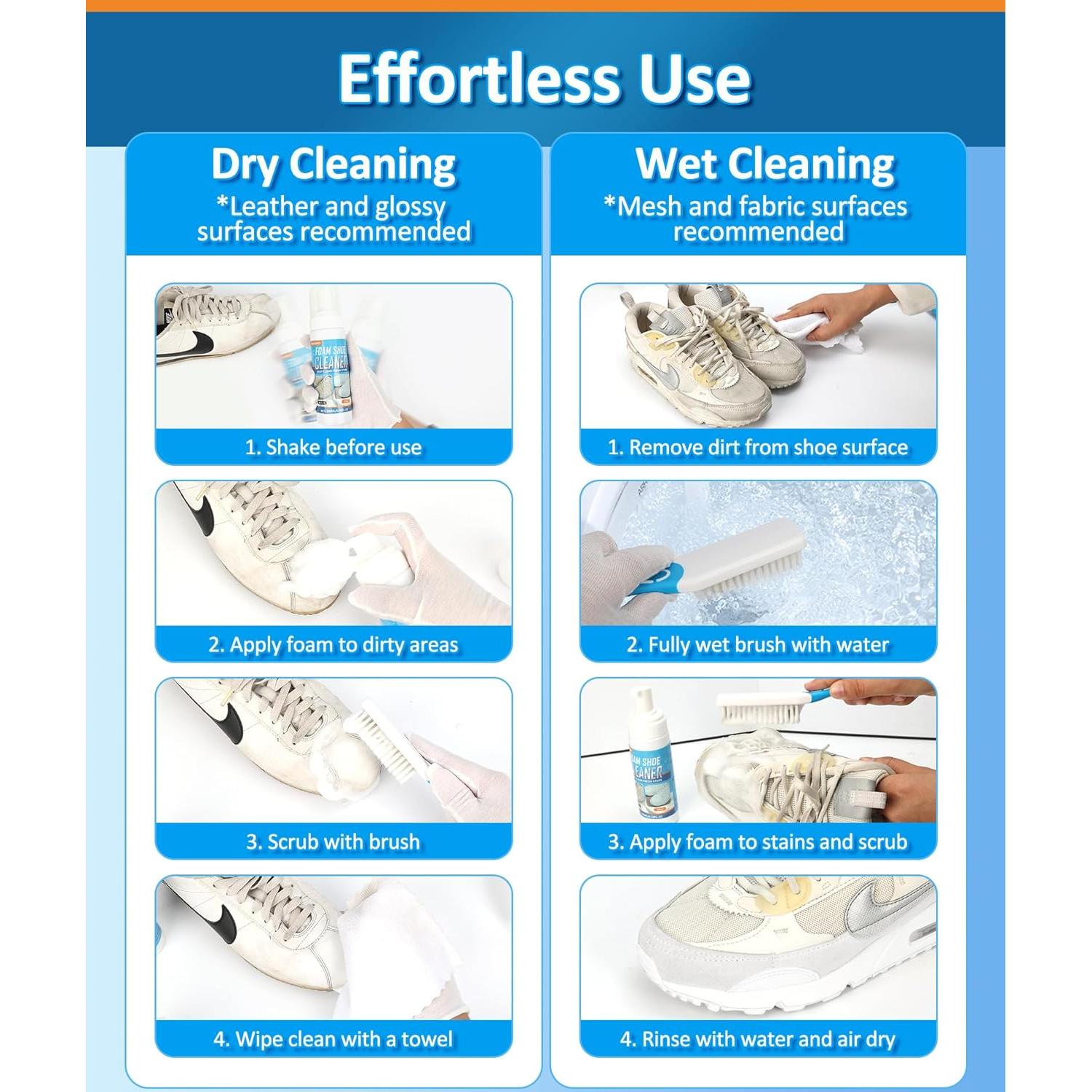 Kit de Limpieza de Zapatos Nanoxa 200 ml con Cepillo y Toalla