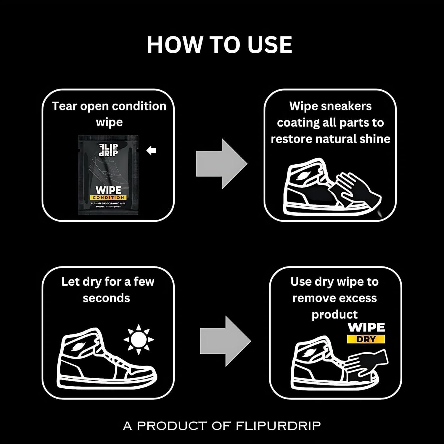 Toallitas Restauradoras de Brillo FLIP UR DRIP - 20 Unidades