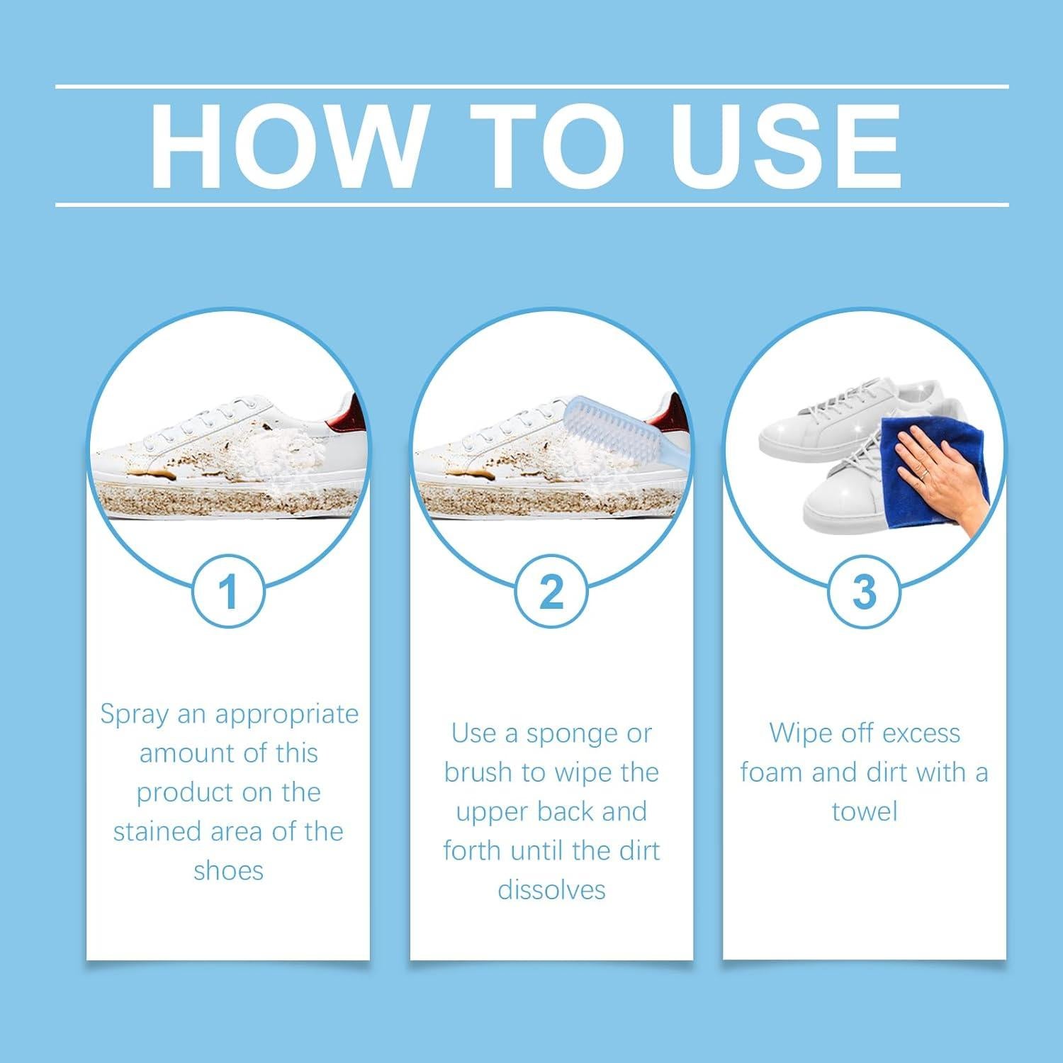 Kit Limpiador de Zapatos Blancos - Espuma y Cepillo Multiusos