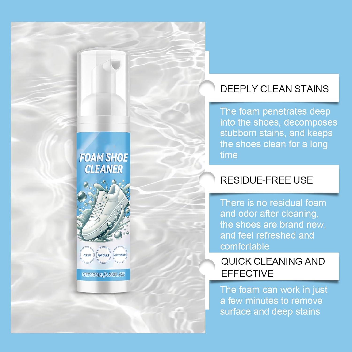 Kit Limpiador de Zapatos Blancos - Espuma y Cepillo Multiusos