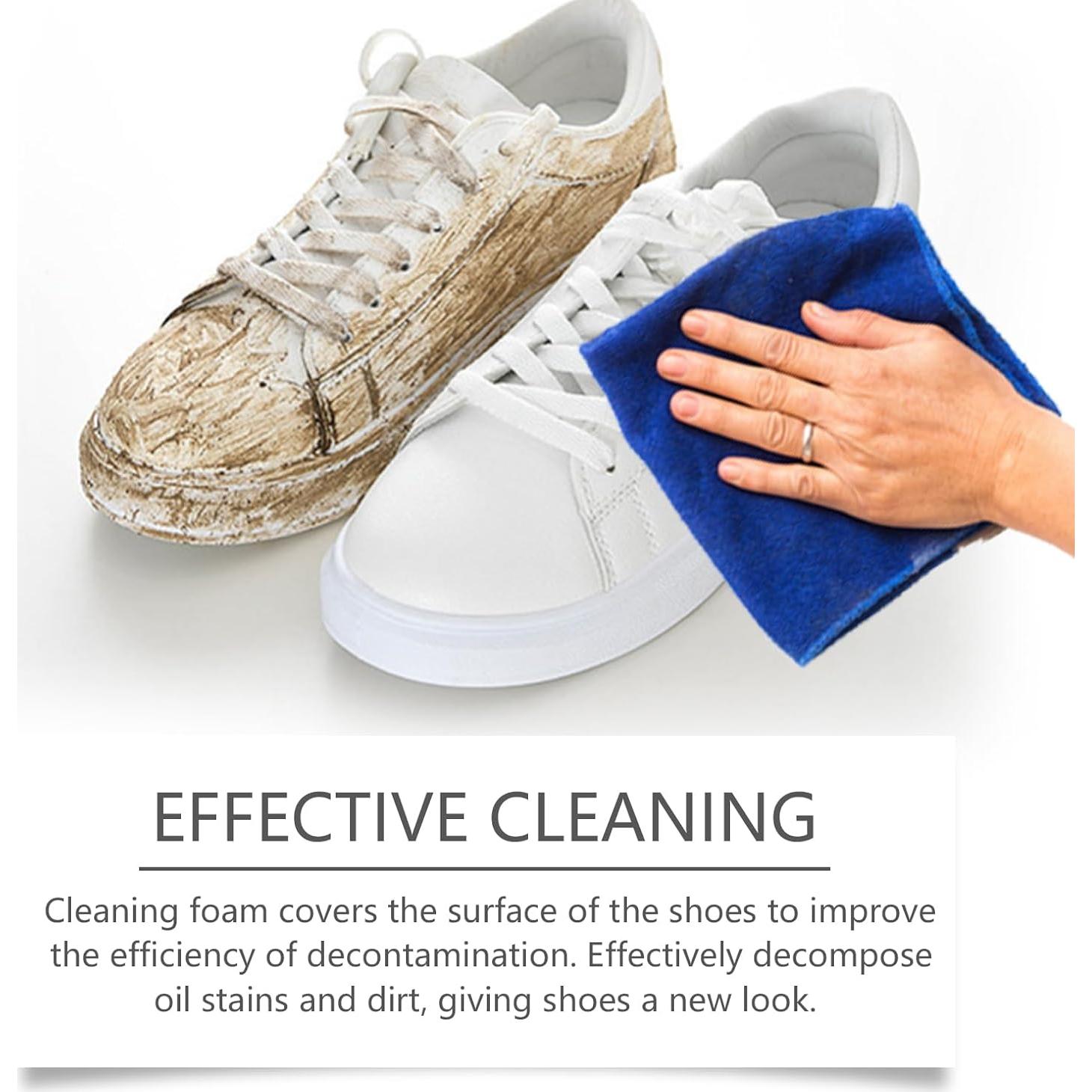 Kit Limpiador de Zapatos Blancos - Espuma y Cepillo Multiusos