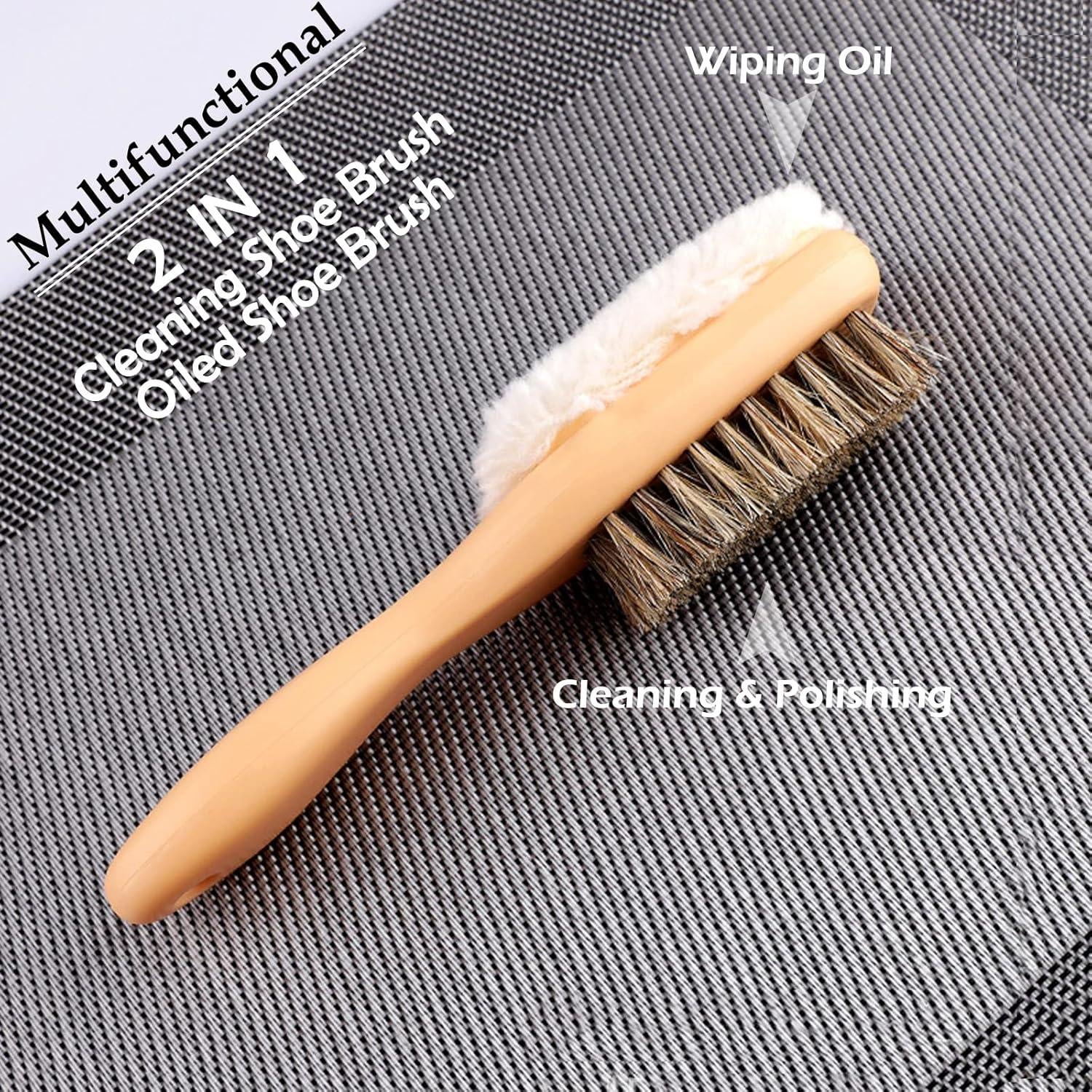 Cepillo Limpiador y Pulidor de Zapatos Twoasmot 2 en 1