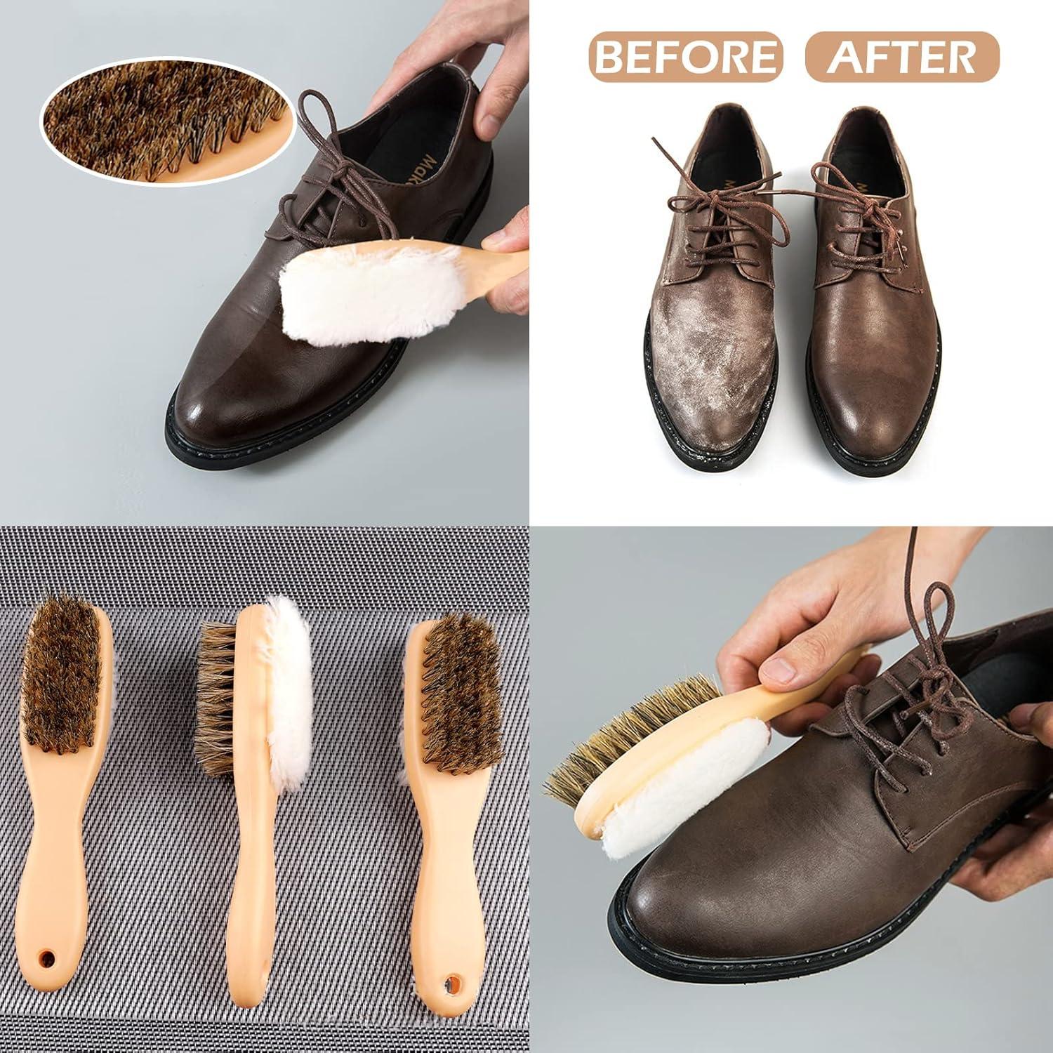 Cepillo Limpiador y Pulidor de Zapatos Twoasmot 2 en 1