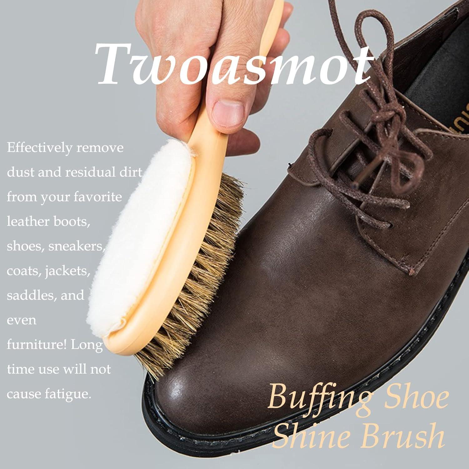 Cepillo Limpiador y Pulidor de Zapatos Twoasmot 2 en 1